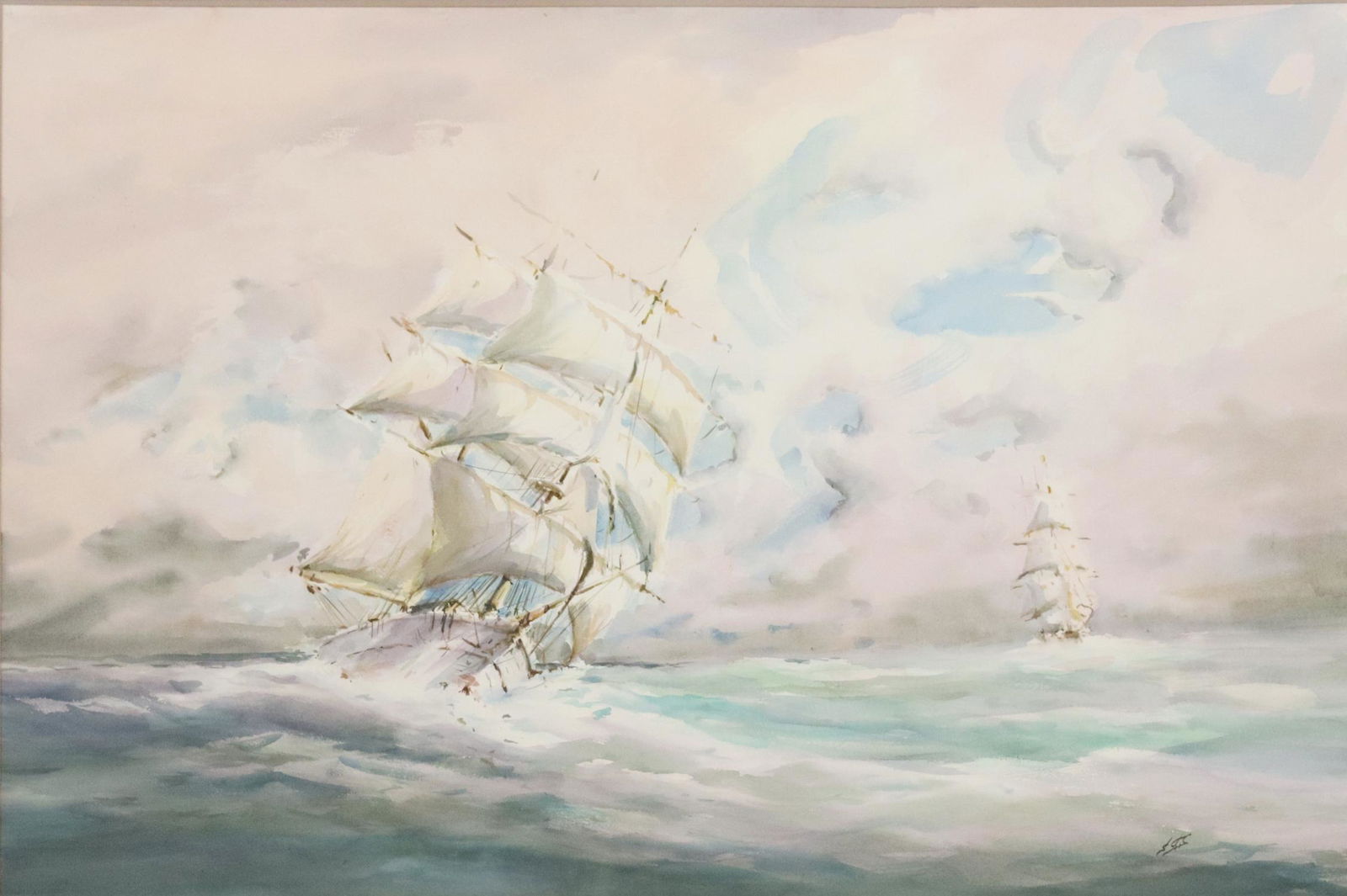 SALVADOR GUTIERREZ DE LA CONCHA (B.1935) W/C SHIP (1 of 4)