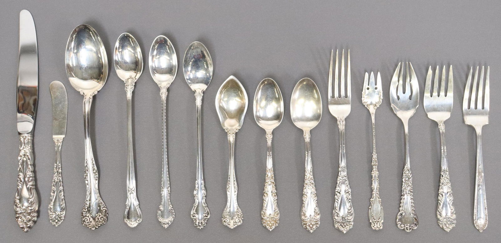 (14) AMERICAN STERLING SILVER FLATWARE, ASSORTED (1 of 7)