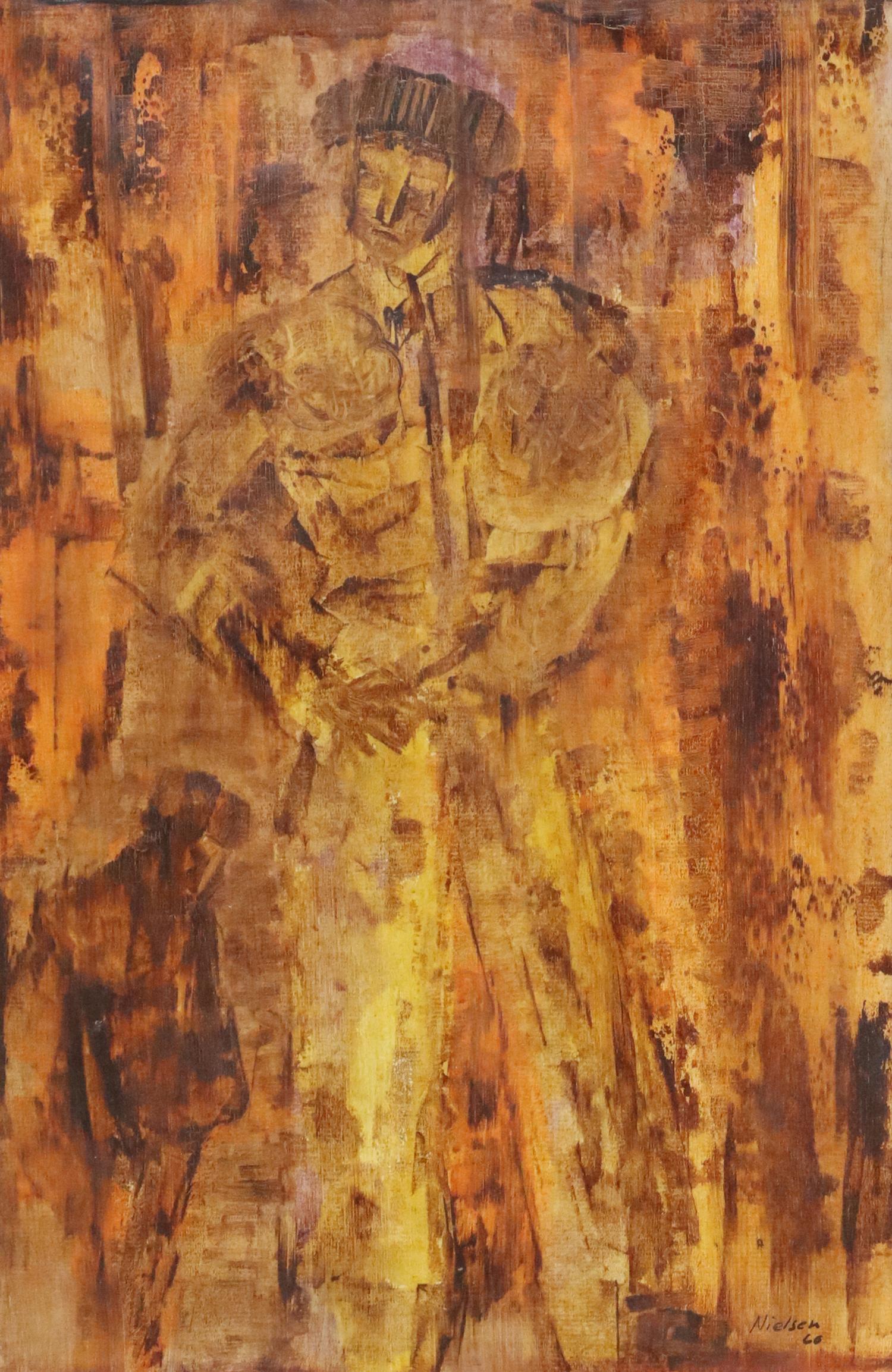 NIELSEN (20TH C.) MIXED MEDIA PAINTING MATADOR (1 of 4)