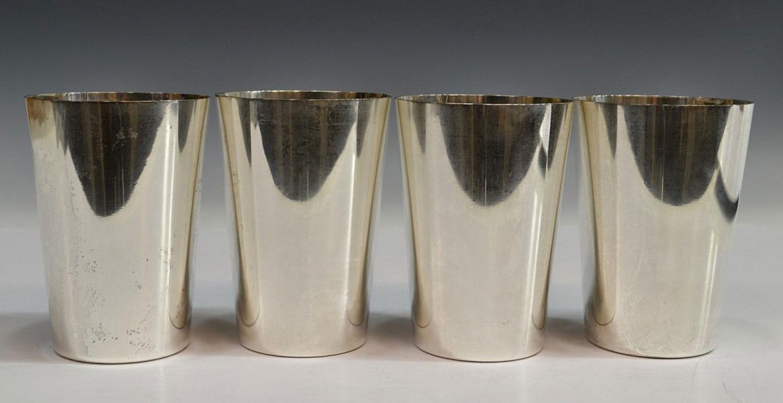 125 (4) TIFFANY & CO. STERLING SILVER MINT JULEP CUPS