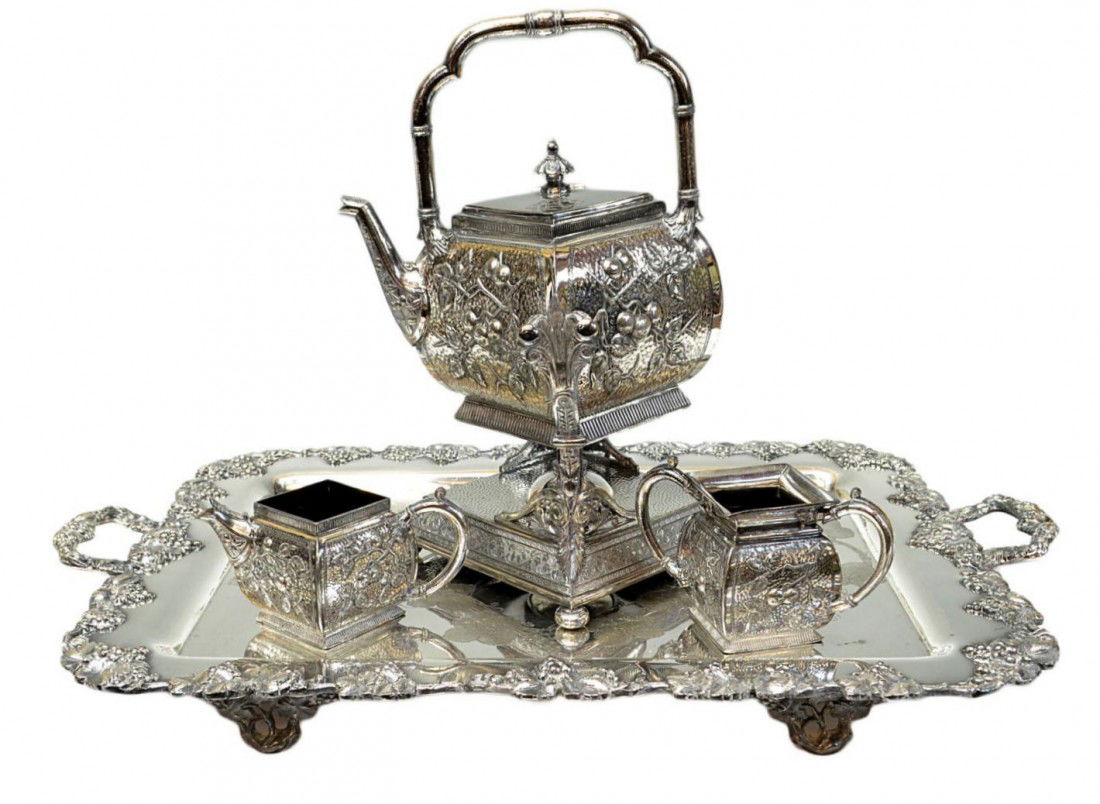 James Tufts Boston Aesthetic Tea Service With Tray Dec 10 2017 Charleston Estate Auctions In Sc