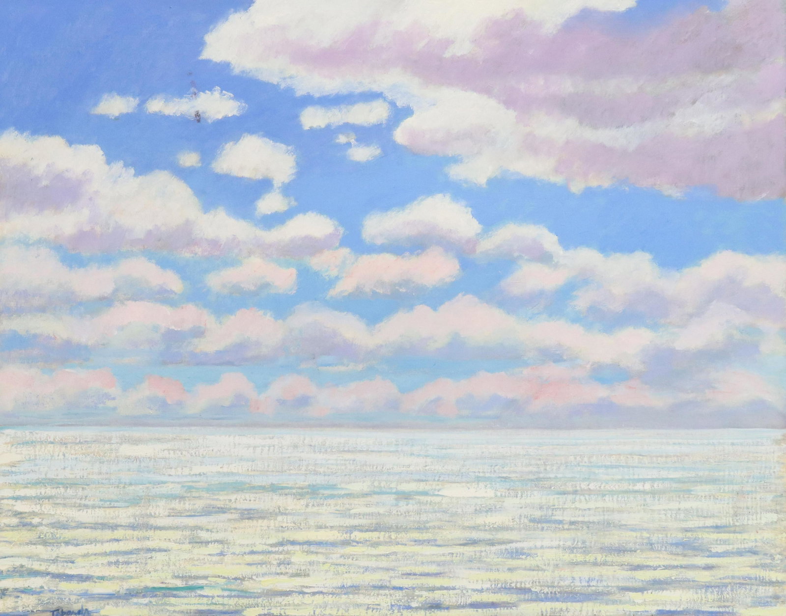 PABLO TABOADA (1955-2015) SEASCAPE, 36" X 46": Framed oil on wood panel painting, Seascape, signed lower left Taboada (Pablo Cristian Taboada, Chile/ Texas, 1955-2015), sight: approx 36"h, 46"w, overall: 39"h, 49"w, 23lbs Start Price: $300.00