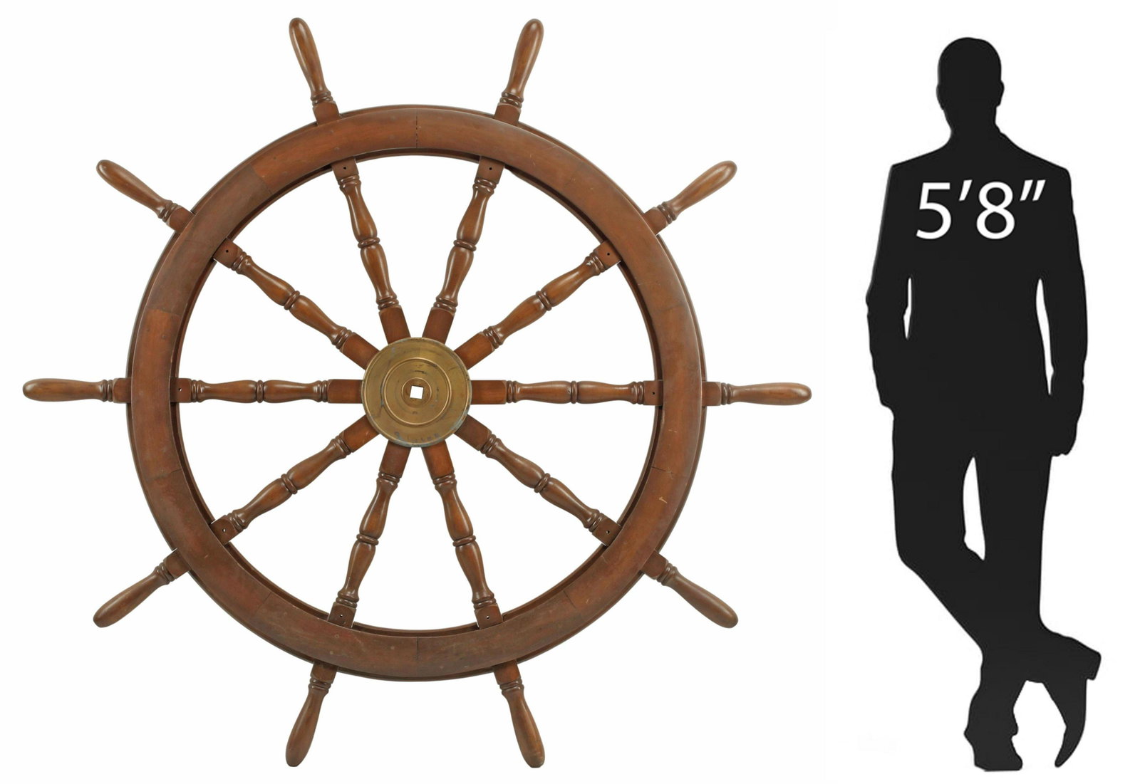 LARGE WOOD SHIP'S WHEEL, 71"DIAM: Large wood ship's wheel, approx 71"diam Start Price: $200.00