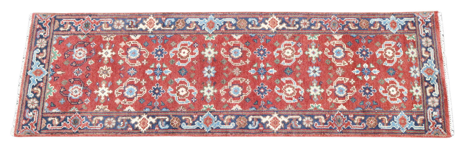 HAND-TIED INDO-PERSIAN SERAPI RUNNER 7'10" X 2'5": Hand-tied Indo-Persian Serapi runner, approx 7'10"l, 2'5.5"w**Please Note: All of the rugs offered in this auction would likely benefit from a professional cleaning. Estate rugs may show some wear and