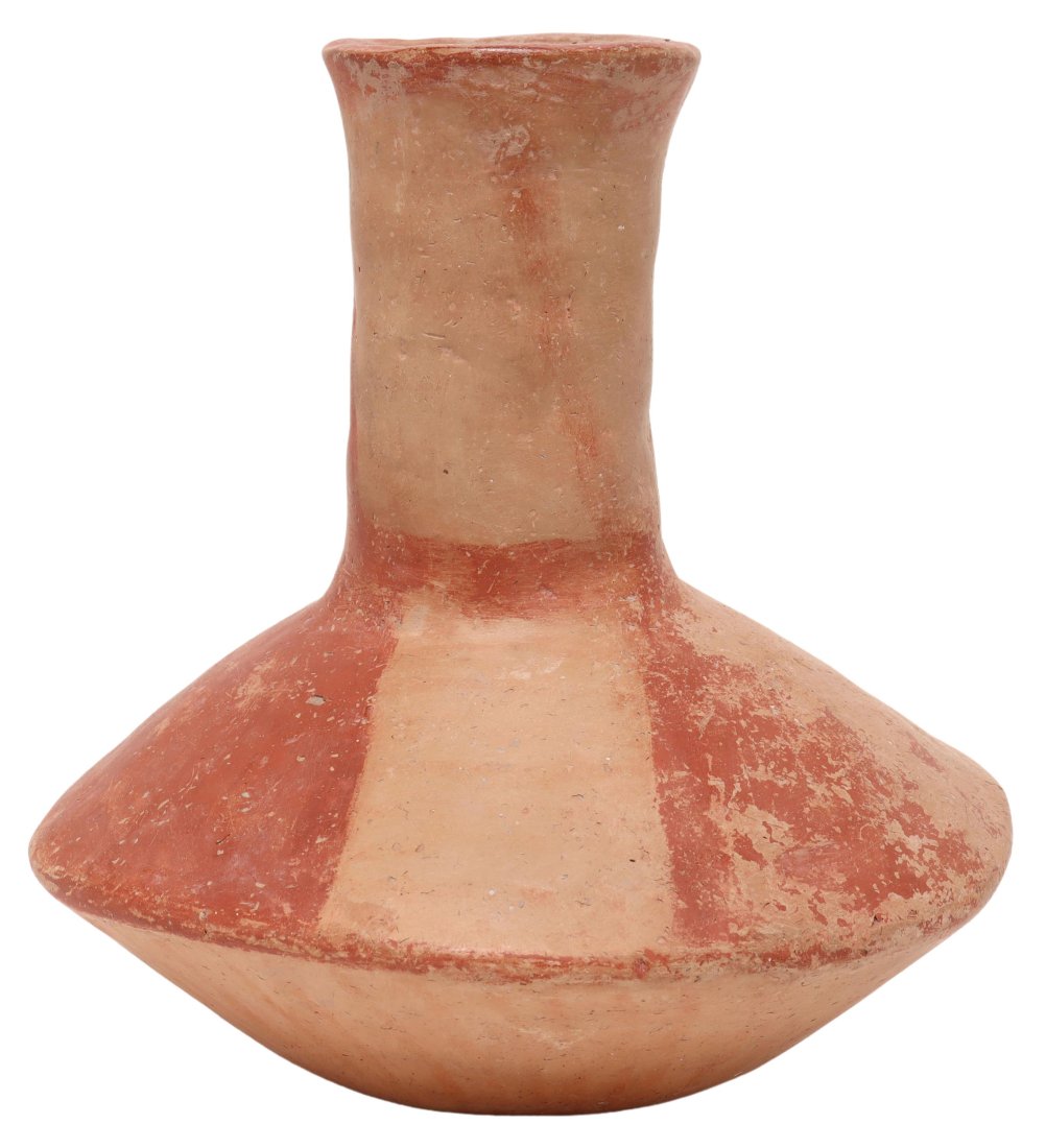 MODERN QUAPAW STYLE POTTERY VESSEL: Quapaw pottery style vessel, a modern reproduction, Arkansas, approx. 7.5"h, 7"diam, 2.30lbs