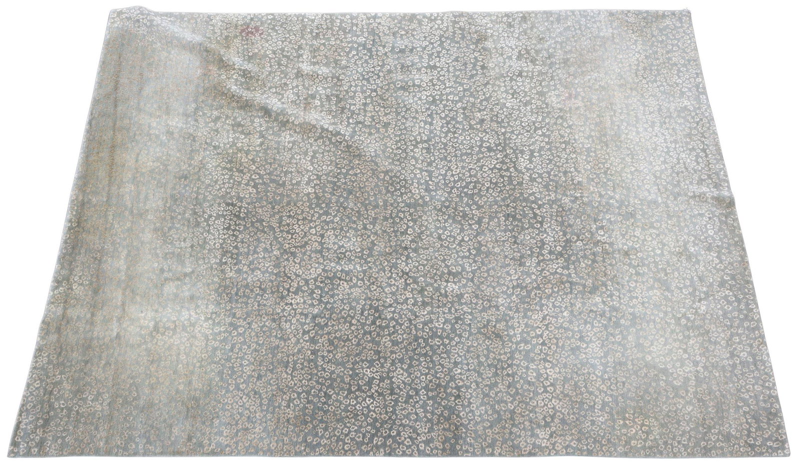 HAND-TIED WOOL & SILK RUG, NEPAL, 11'8" X 8'10": Large hand-woven wool and silk rug, Lapchi, Nepal, approx 11'8"l, 8'10"w **Please Note: All of the rugs offered in this auction would likely benefit from a professional cleaning. Estate rugs may show 