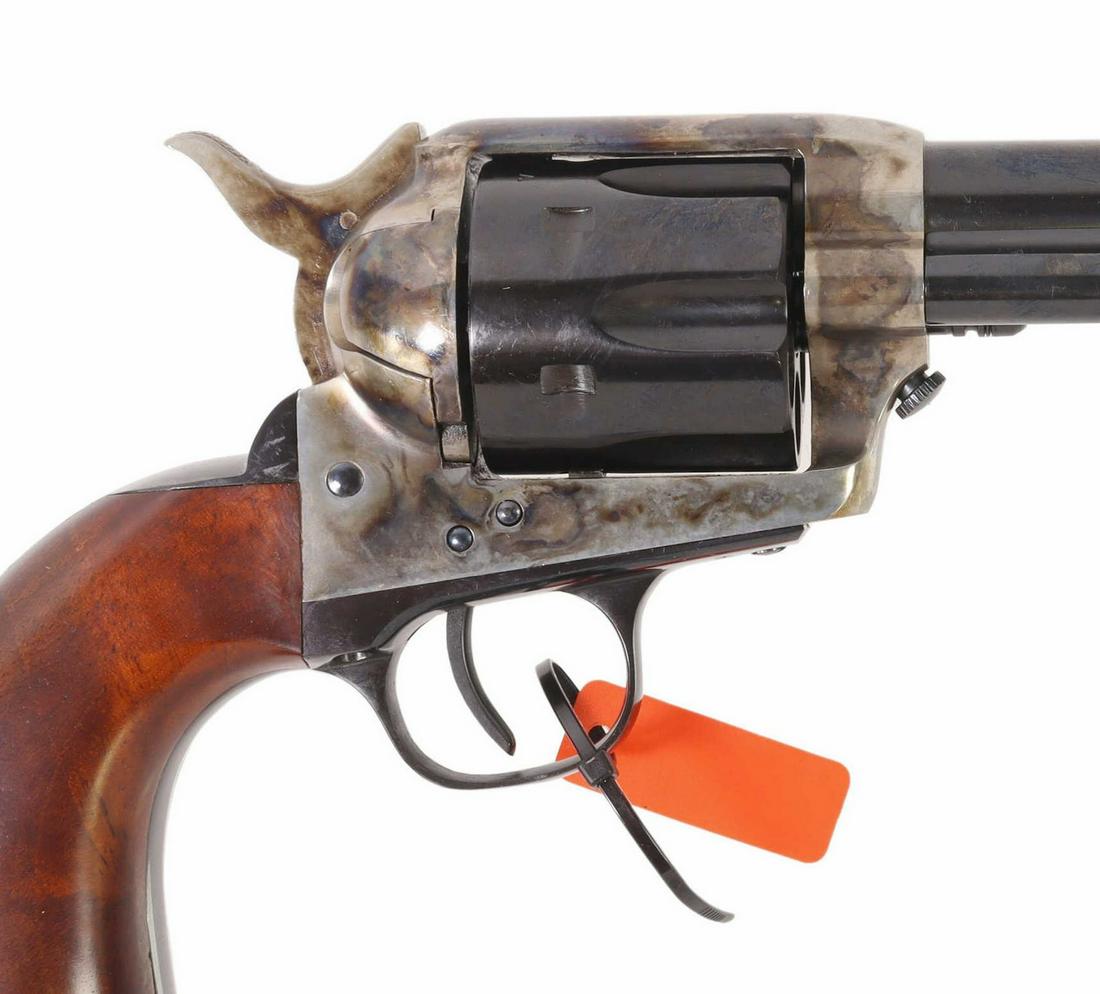 COLT UBERTI HOUSTON GUN ASSOC. 45LC REVOLER NIB: Colt Cimarron Uberti, Italy Commemorative Revolver, "1950~ Houston Gun Collectors Association~2000", new in box, unfired, single action army revolver, .45LC caliber, 7.5" barrel, blade front sight, si