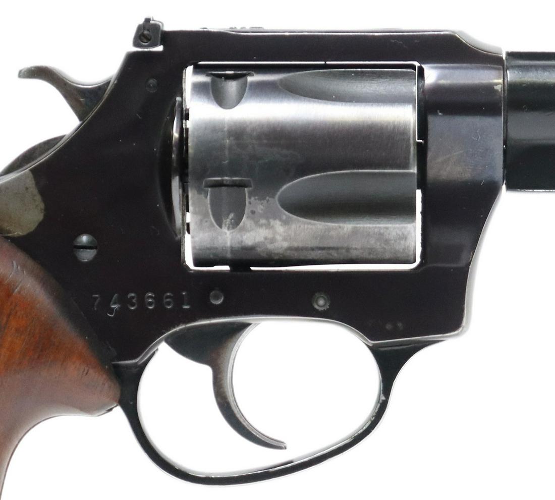 CHARTER ARMS TARGET BULLDOG DA REVOLVER .44SPL CAL: Charter Arms Target Bulldog DA revolver, .44SPL caliber, 4" barrel, fixed front sight, adjustable rear sight, 5 round swing out cylinder, logo wood grips, metal is 90% with rug at muzzle and cylinder 