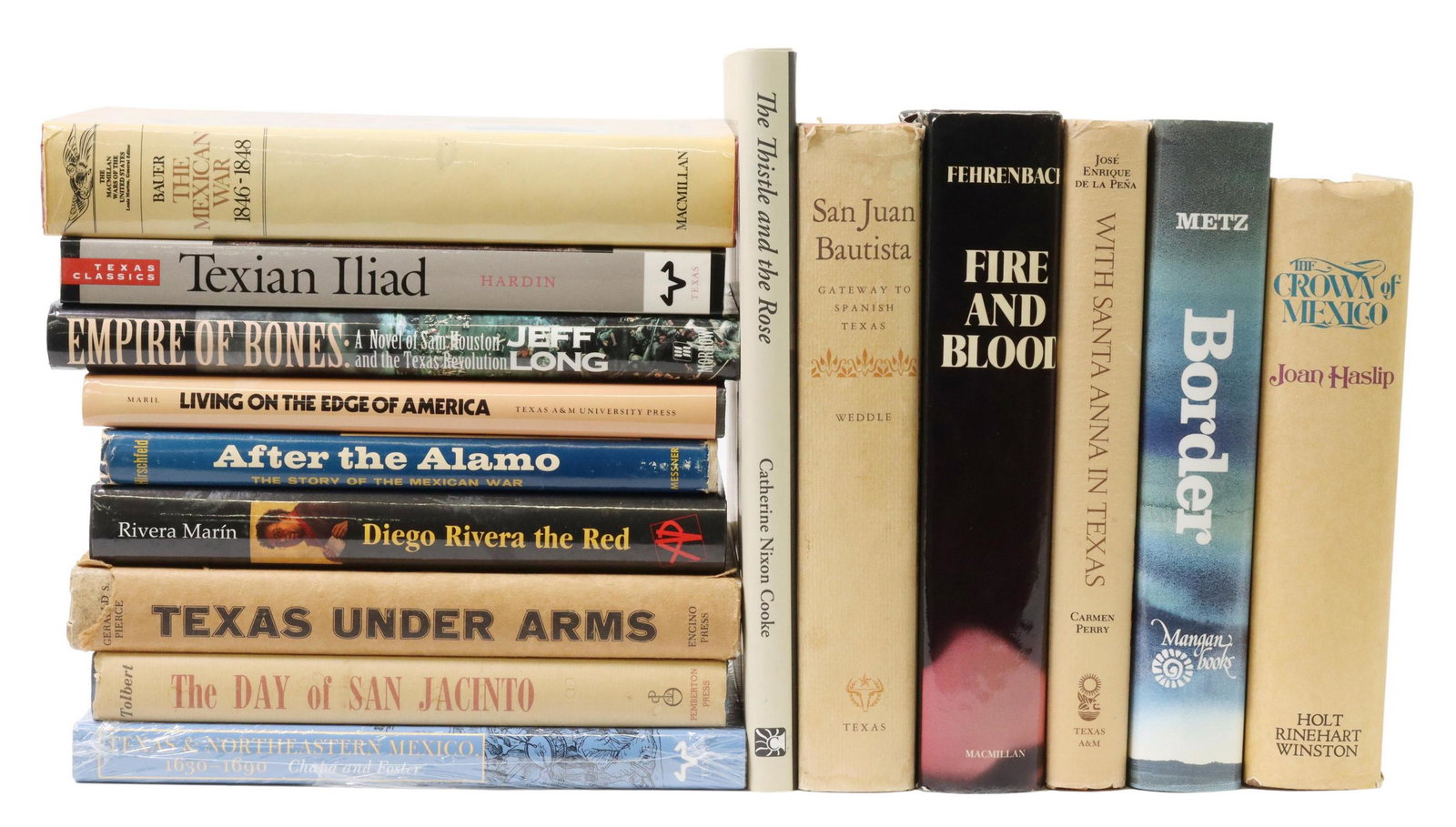 (15) BOOKS: TEXAS & MEXICO HISTORY: (lot of 15) Books: Texas and Mexico history, including: (1) â€œThe Crown of Mexico”, by Joan Haslip, Holt, Rinehart and Winston, 1971, 531 pages; (1) â€œWith Santa Anna in Texas: A Perso