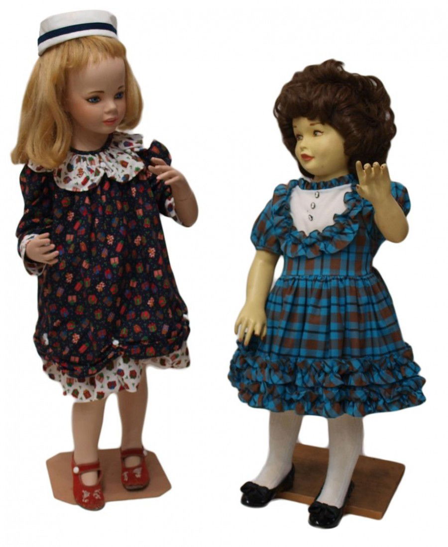 317 (2) VINTAGE LITTLE GIRL CHILD MANNEQUINS