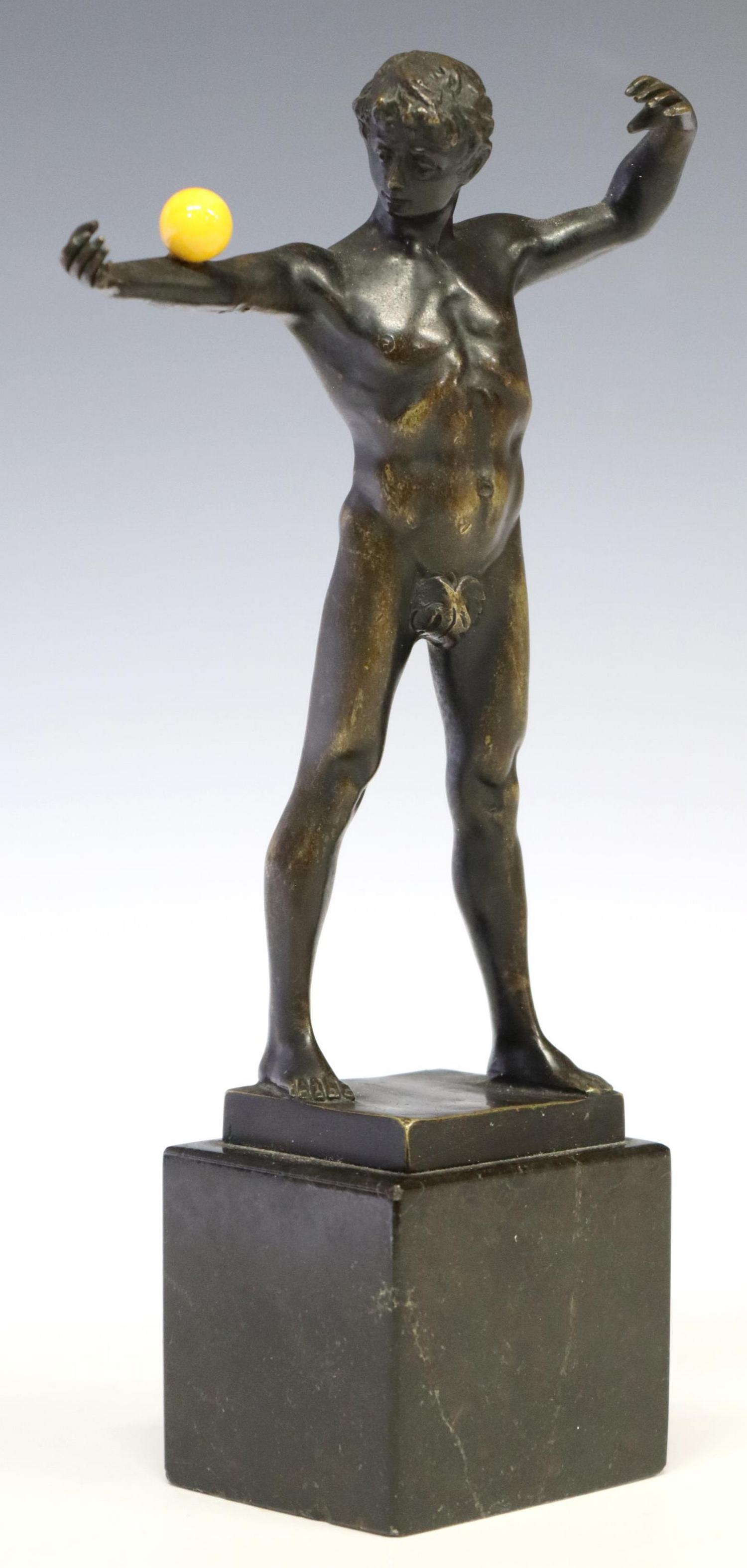 AFTER V. BUGLER BRONZE SCULPTURE, BALL PLAYER (1 of 5)