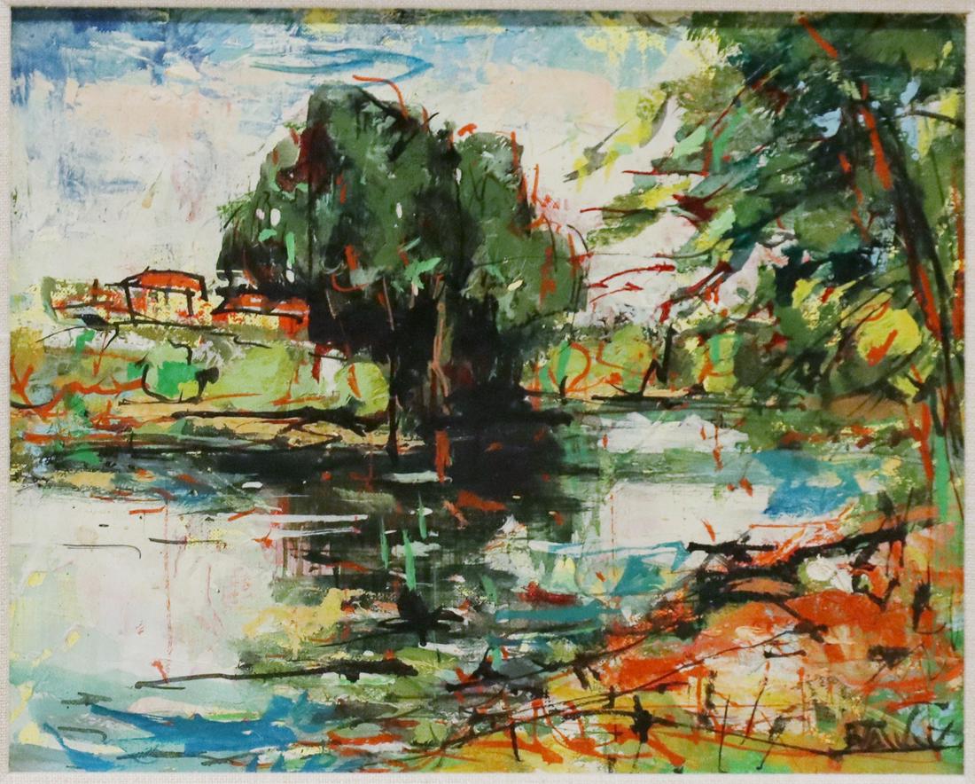 BERTOLDO TAUBERT (D.1974) MODERNIST LANDSCAPE (1 of 5)