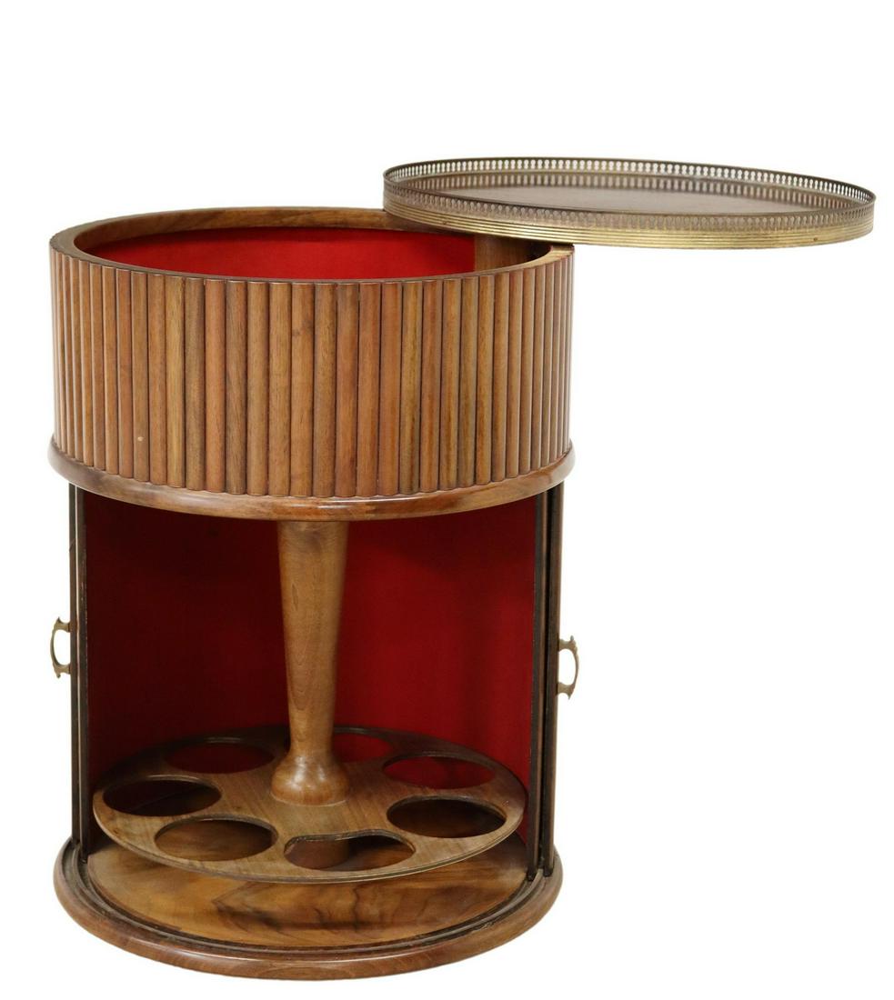 VINTAGE TAMBOUR DOOR DRUM BAR CABINET (1 of 5)