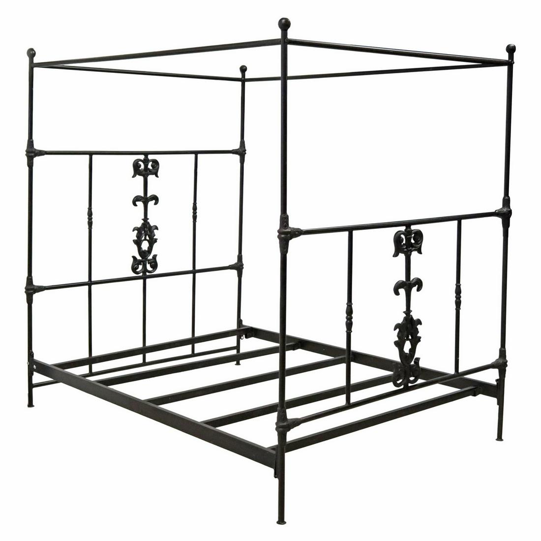 IRON QUEEN SIZE CANOPY BED (1 of 2)