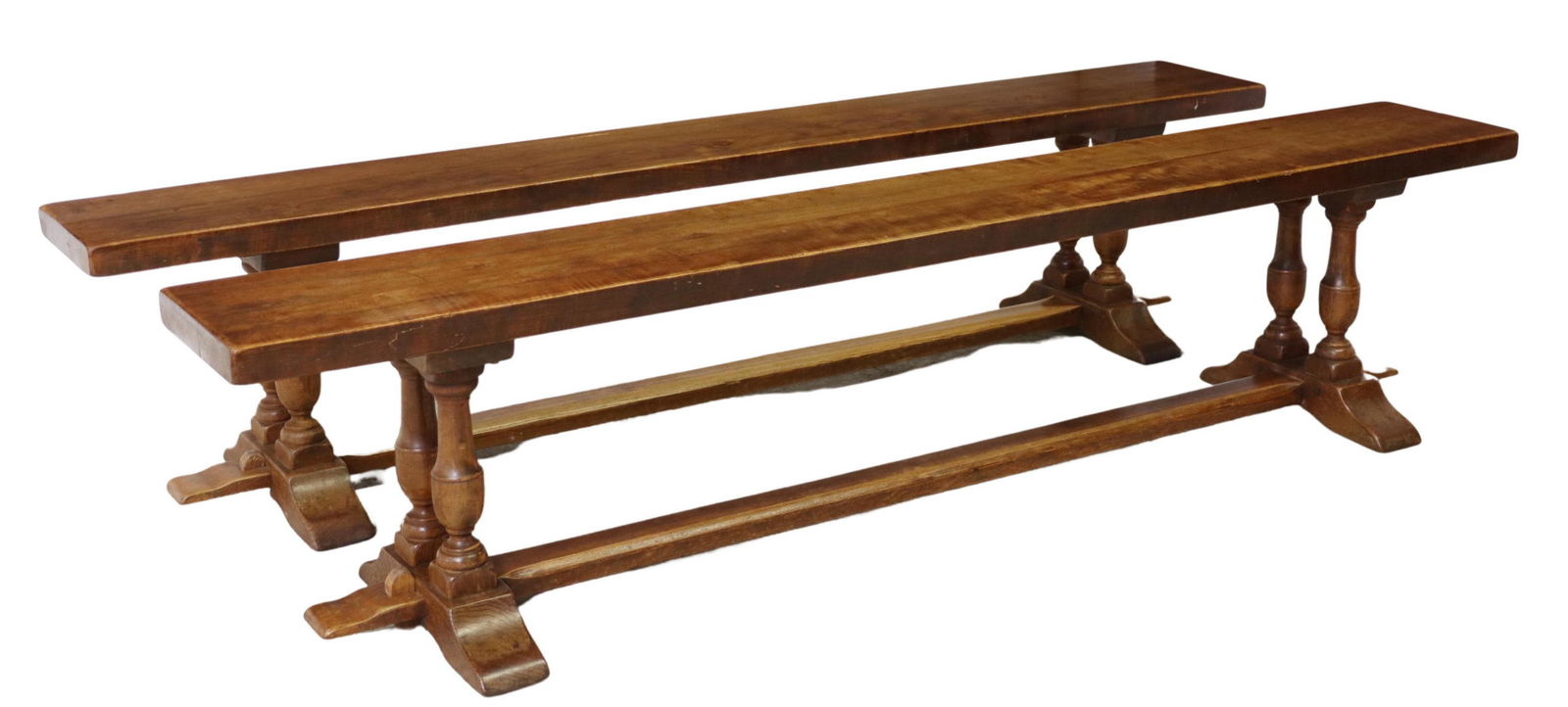 (2) FRENCH OAK MONASTERY BENCHES, 78 5/8"L (1 of 4)
