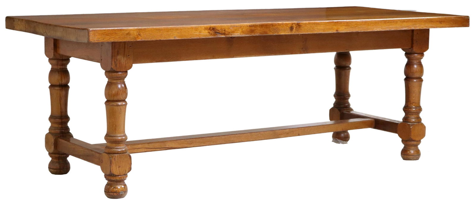 FRENCH PROVINCIAL OAK FARMHOUSE TABLE, 86"L (1 of 4)