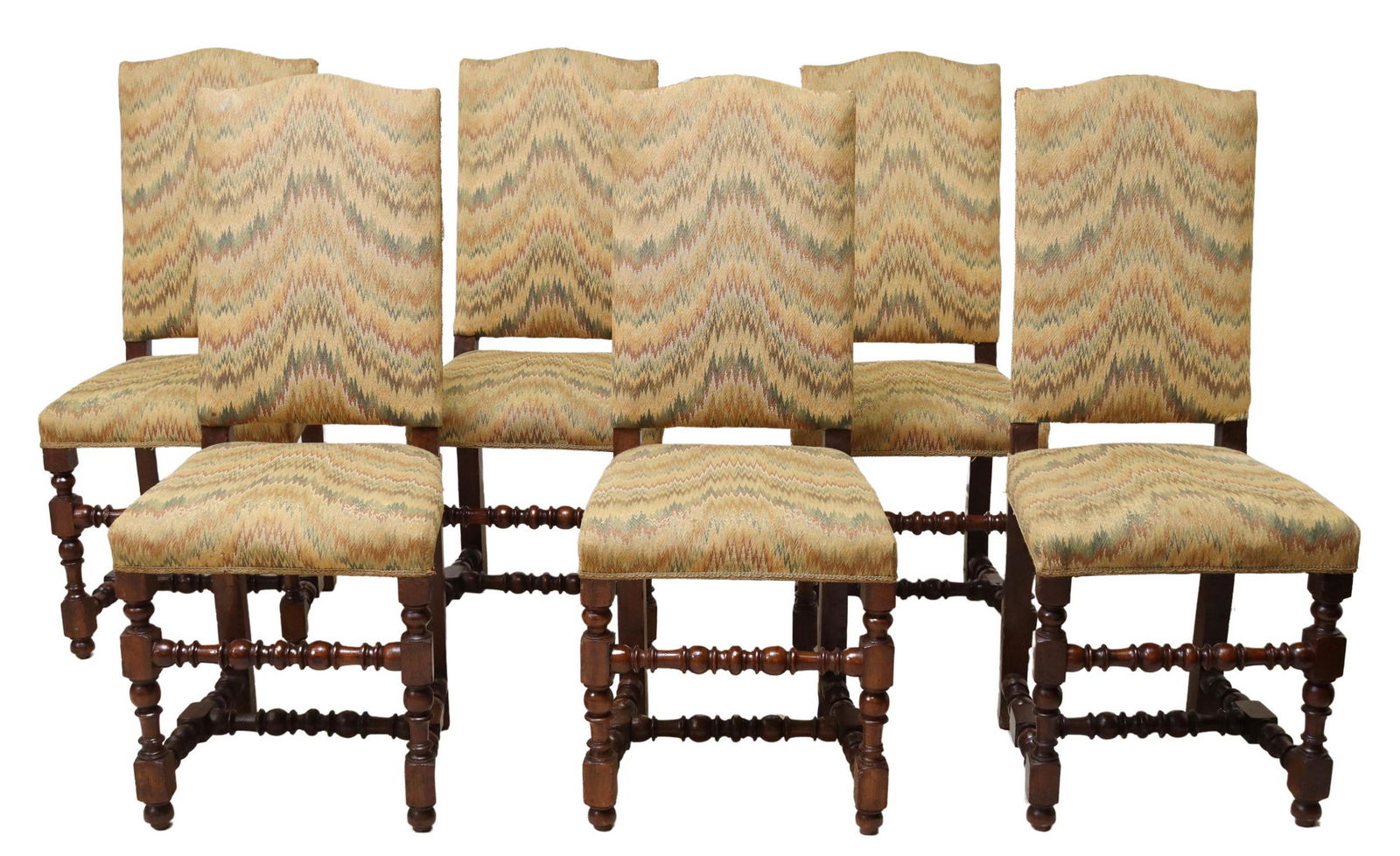 (6) FRENCH LOUIS XIII STYLE HIGHBACK SIDE CHAIRS (1 of 4)