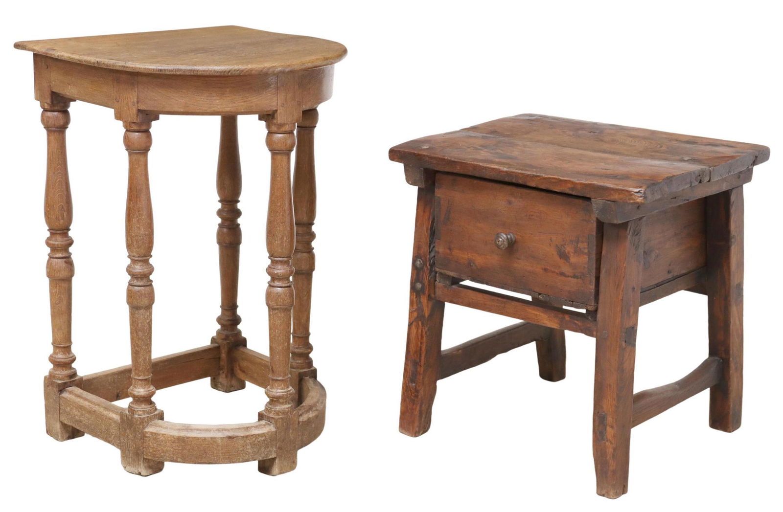 (2) RUSTIC CONTINENTAL SIDE TABLE & NIGHTSTAND (1 of 5)