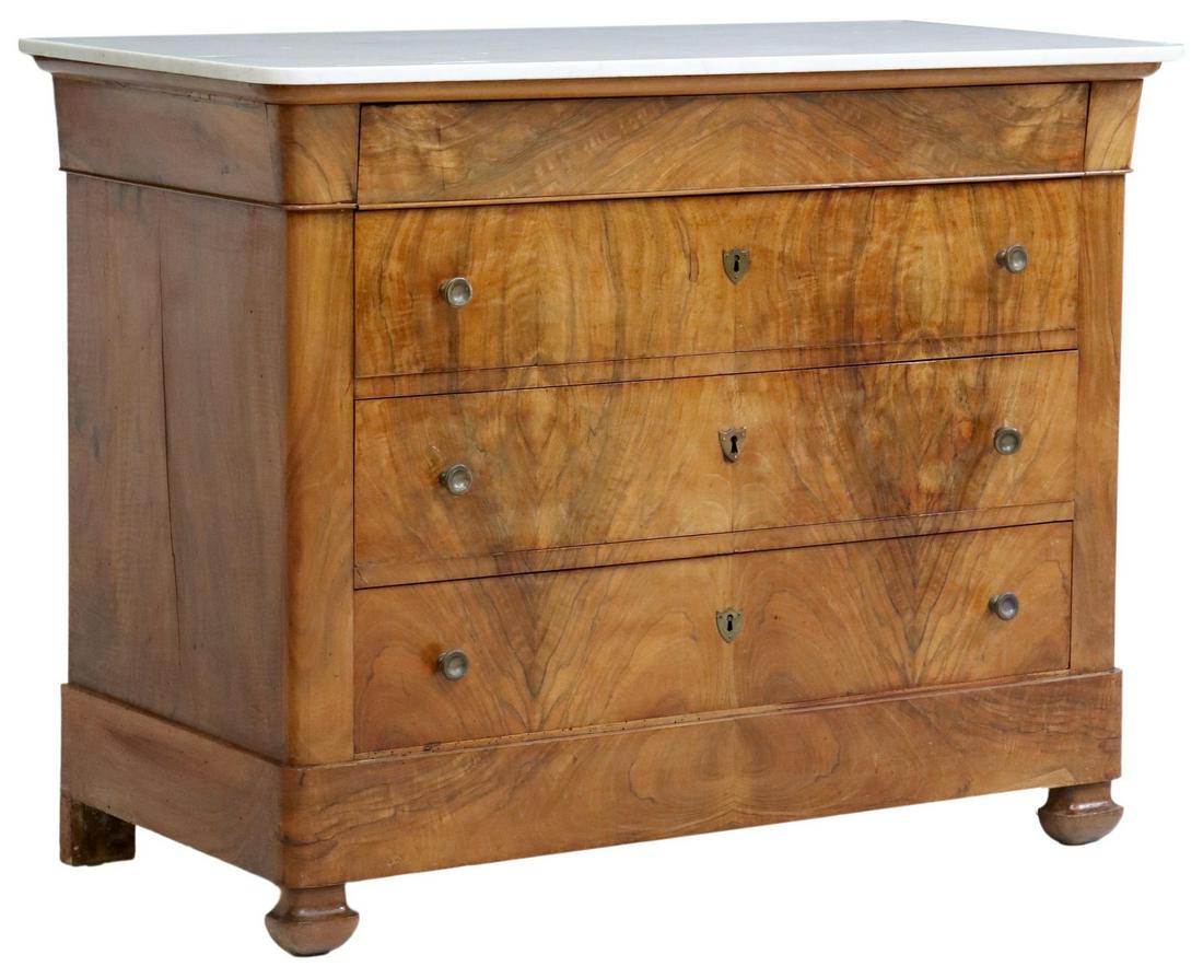 FRENCH LOUIS PHILIPPE PERIOD BURLWOOD COMMODE (1 of 5)
