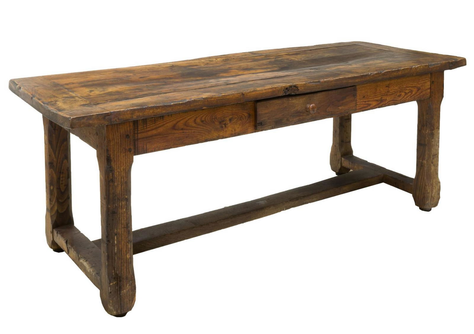 FRENCH REFECTORY TRESTLE TABLE, 19TH C. (1 of 2)