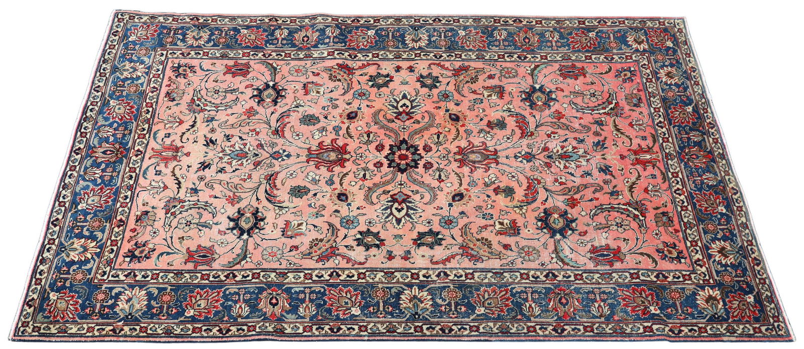 HAND-TIED PERSIAN TABRIZ RUG, 9'4" X 6'5.75" (1 of 4)