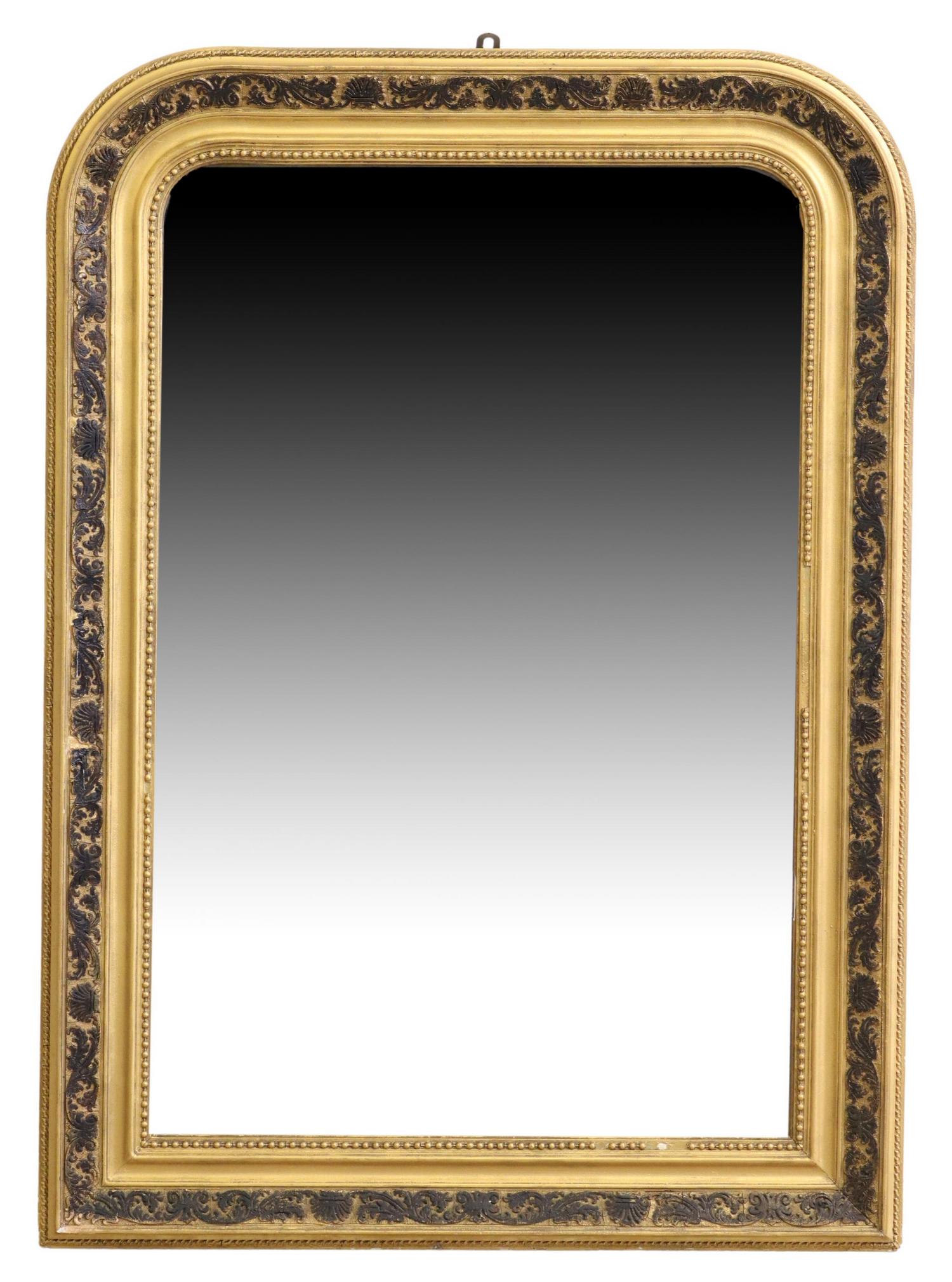 FRENCH LOUIS PHILIPPE PERIOD GILTWOOD WALL MIRROR (1 of 3)