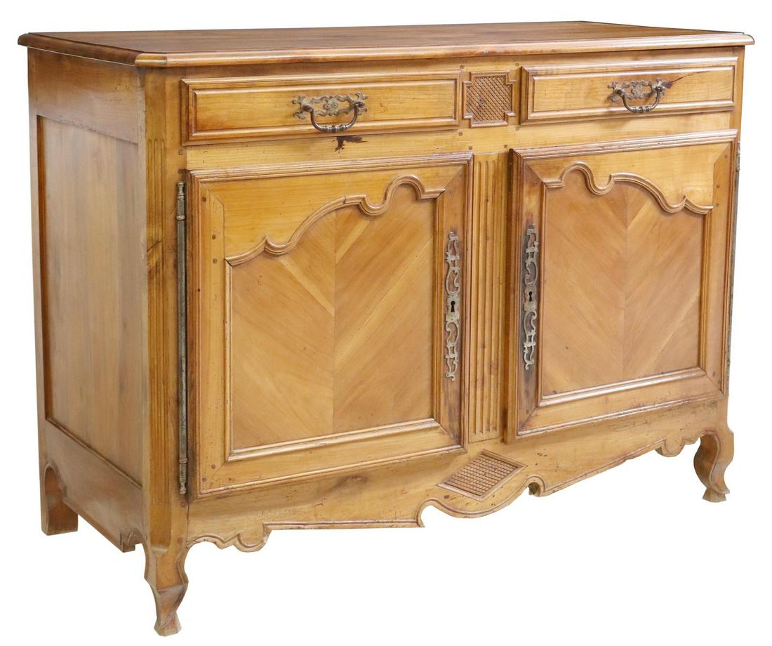 FRENCH PROVINCIAL LOUIS XV STYLE WALNUT SIDEBOARD (1 of 6)