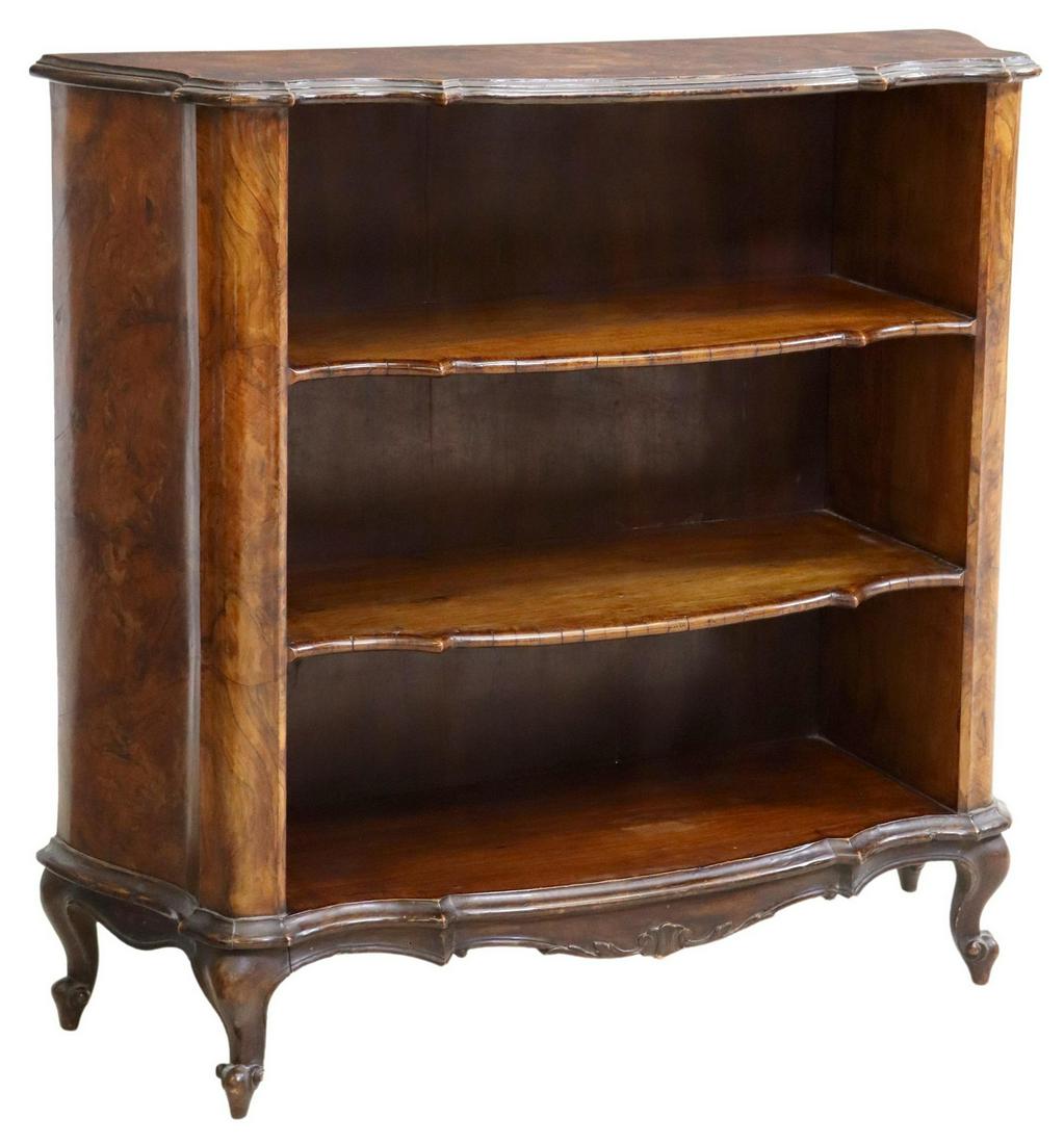 ITALIAN FIGURED WALNUT BOOKCASE (1 of 4)