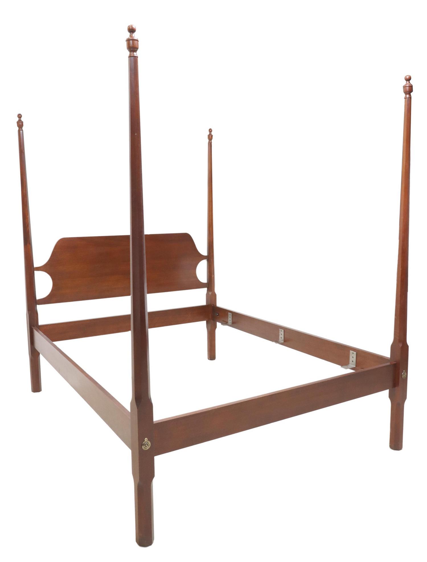 FEDERAL STYLE CHERRY FINISH FOUR-POST QUEEN BED (1 of 3)