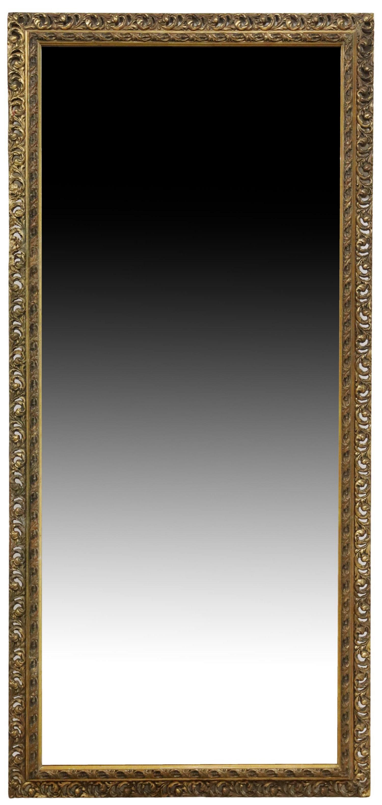 LARGE ITALIAN GILT PAINTED MIRROR, 84.5" X 39.25" (1 of 3)