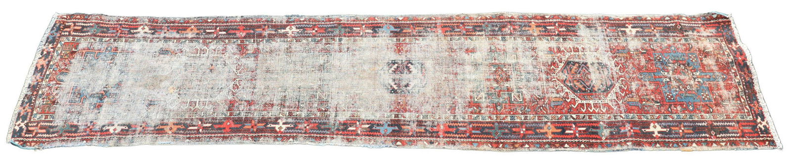 HAND-TIED PERSIAN GHARAJEH RUNNER, 10'6" X 2'11" (1 of 4)