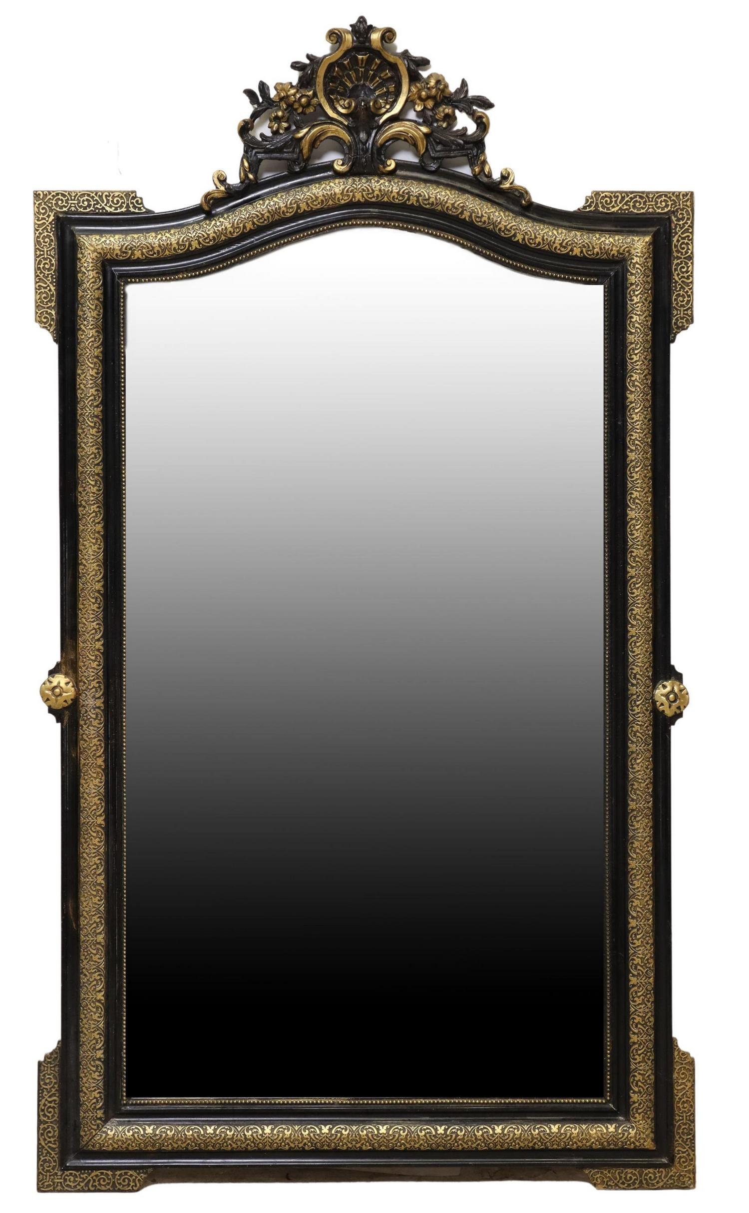 LOUIS XV STYLE PARCEL GILT WALL MIRROR, 63"H (1 of 3)