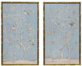 2) FRAMED PRINTS, CONTEMPORARY CHINOISERIE DIPTYCH