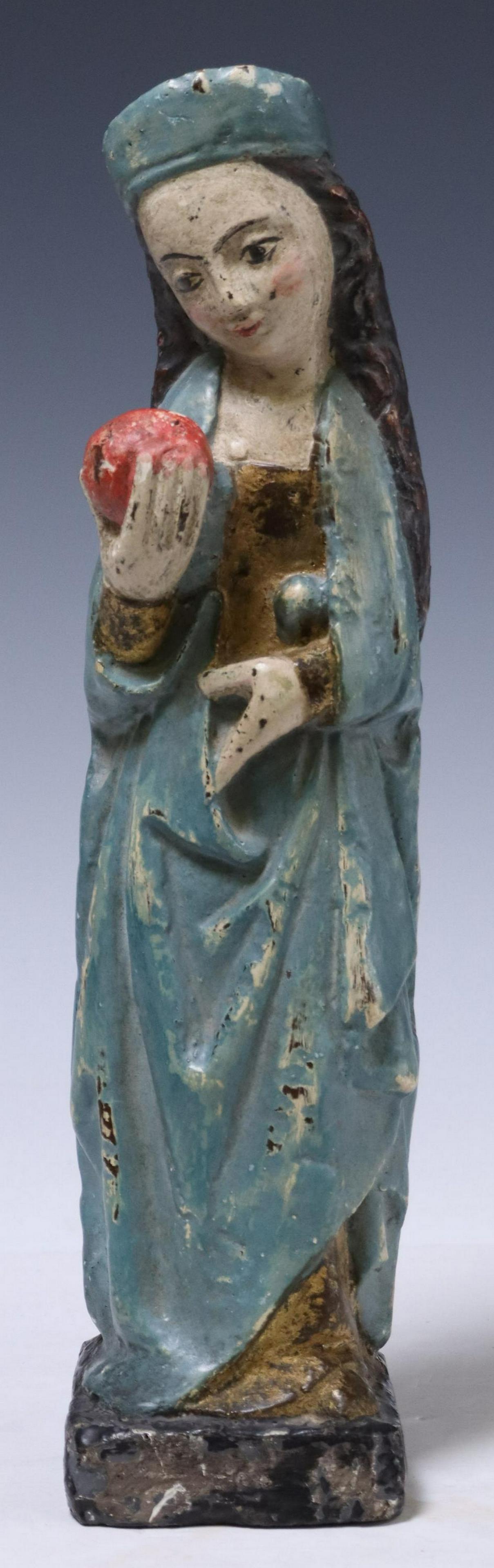 POLYCHROME PAINTED PLASTER SCULPTURE (1 of 5)