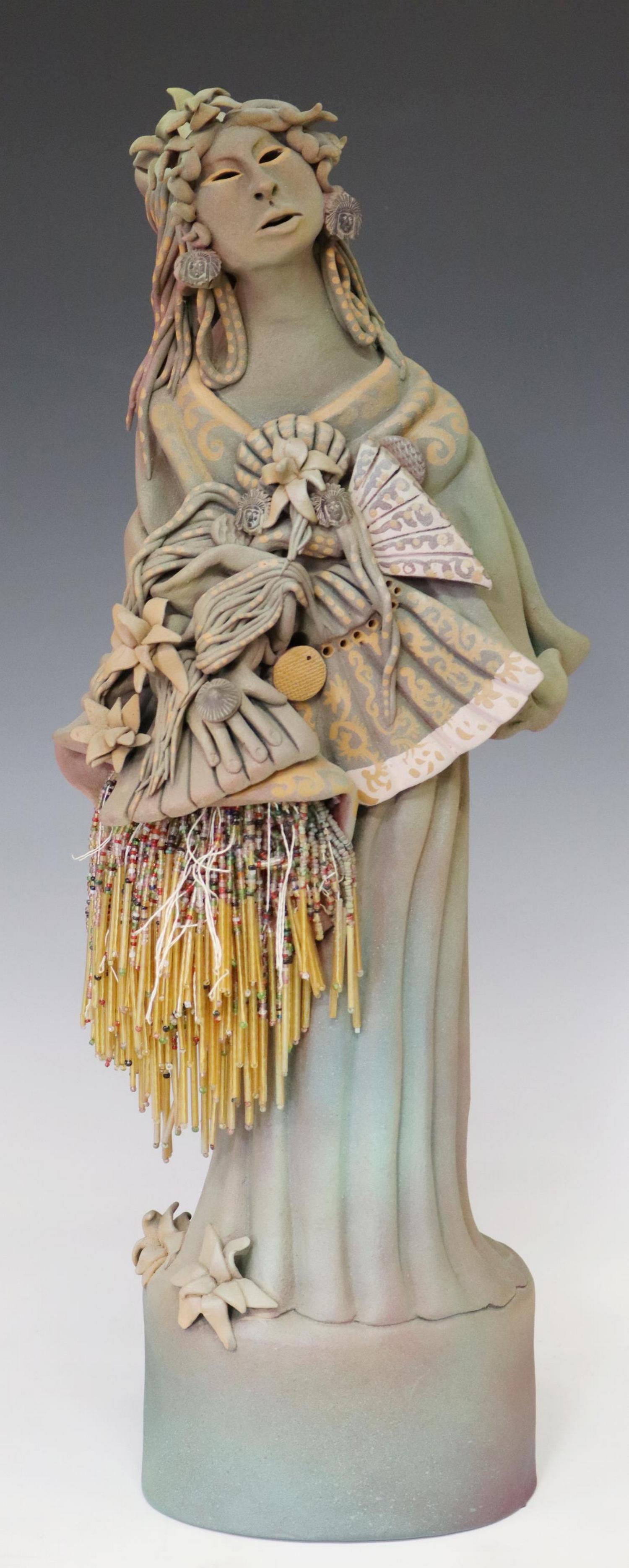 NATIVE AMERICAN ELIZABETH ABEYTA POTTERY SCULPTURE (1 of 6)