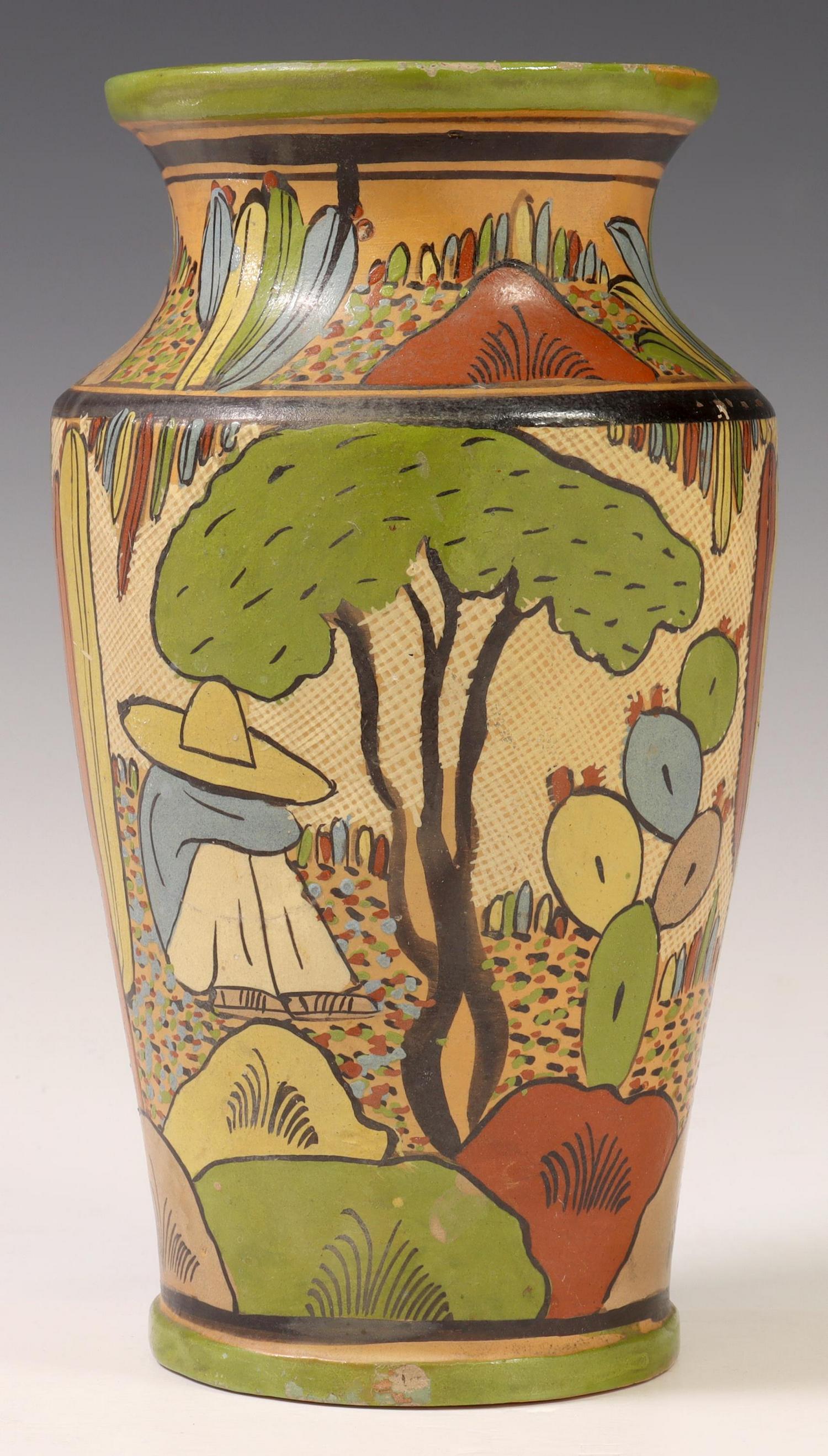 PETATILLO POTTERY VASE, TLAQUEPAQUE, MEXICO (1 of 5)