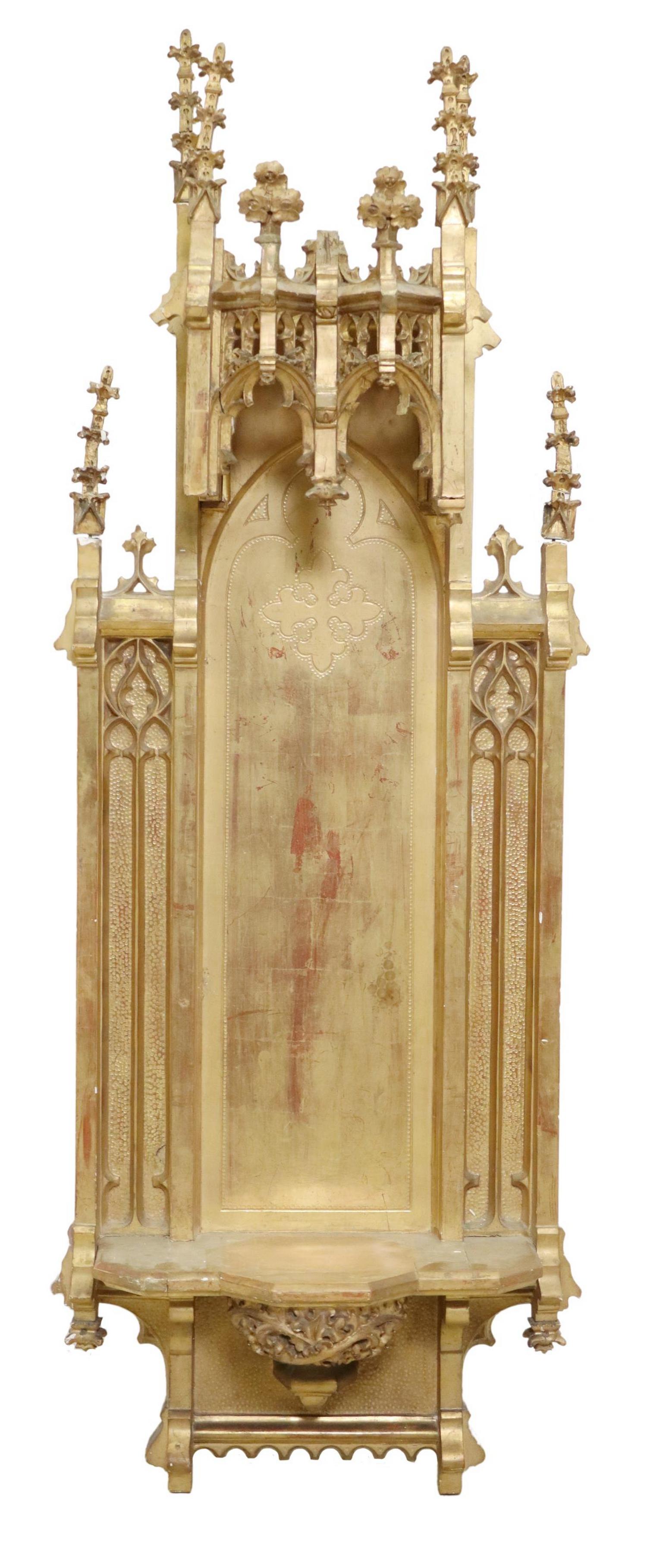 GOTHIC REVIVAL GILTWOOD ARCHITECTURAL NICHE (1 of 4)