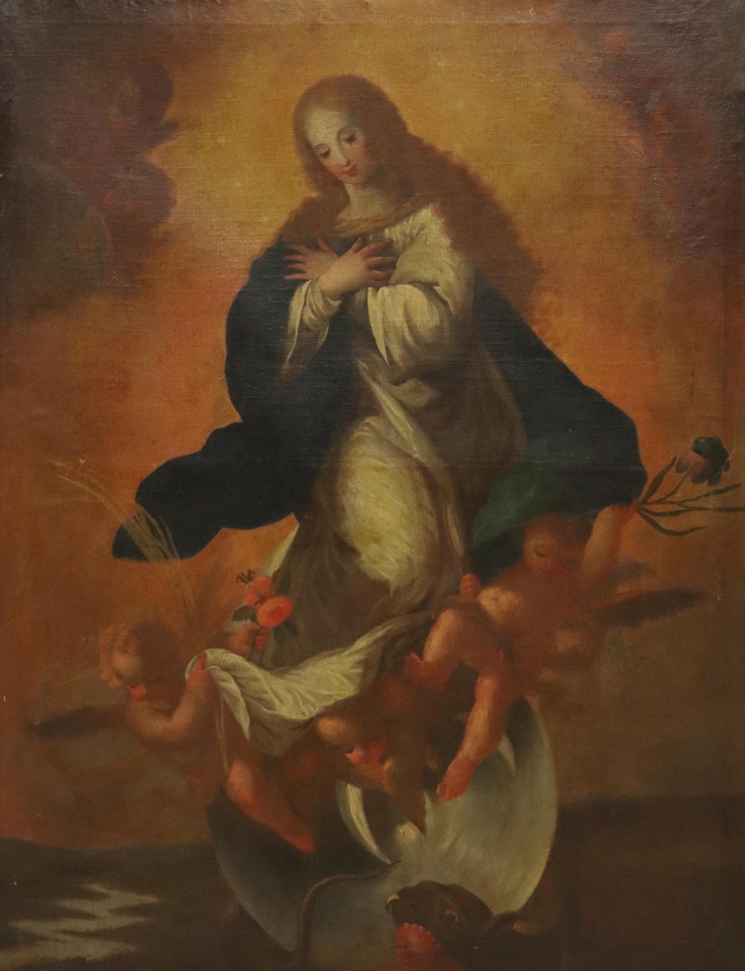 SPANISH SCHOOL PAINTING LA INMACULADA CONCEPCION (1 of 3)