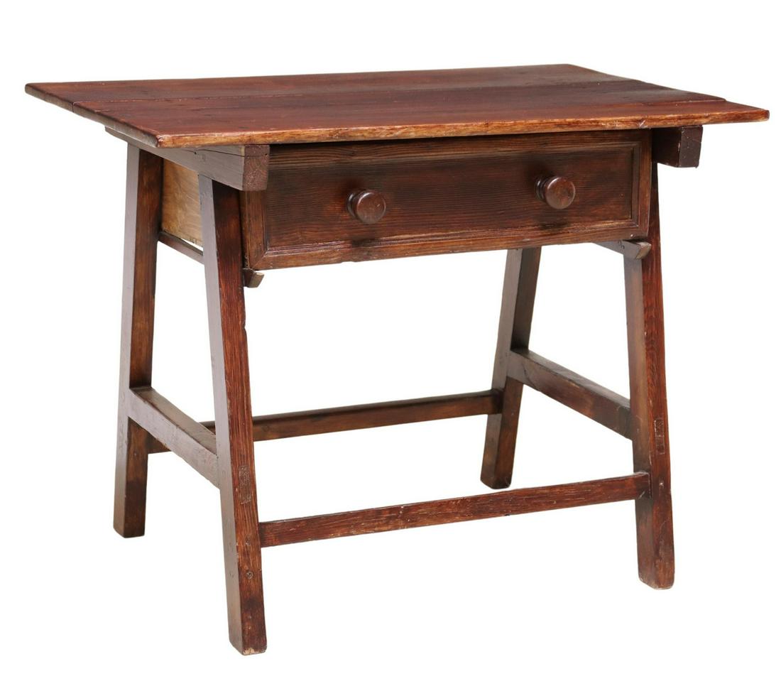 RUSTIC SPANISH BAROQUE STYLE WORK OR SIDE TABLE (1 of 5)