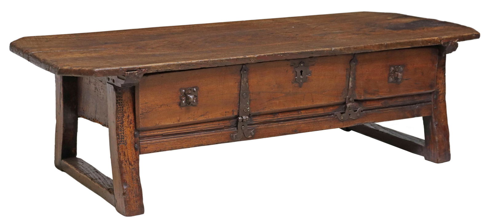 SPANISH BAROQUE STYLE DROP-FRONT COFFEE TABLE (1 of 5)