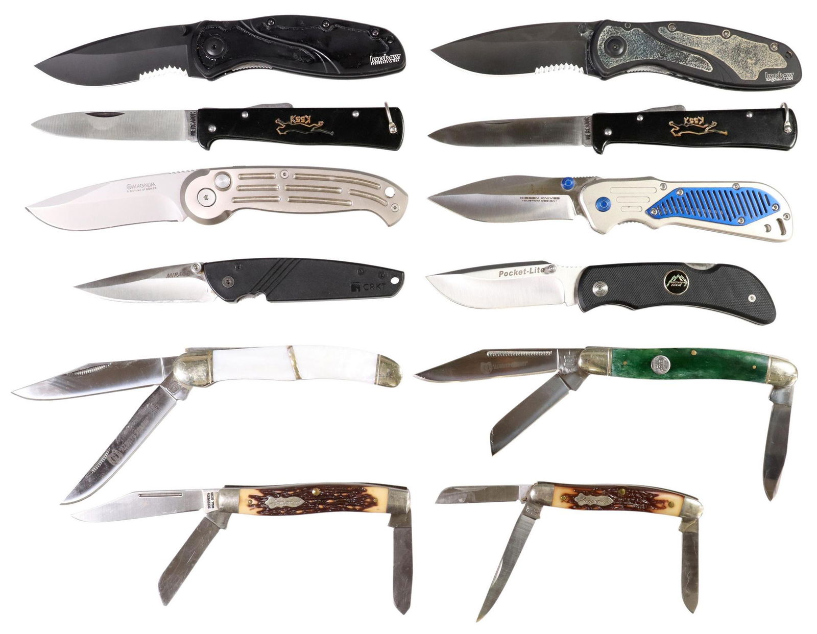 (12) POCKET KNIVES METCATOR, SCRADE, KERSHAW, MORE (1 of 3)