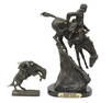 (2) AFTER REMINGTON WESTERN BRONZE SCULPTURES