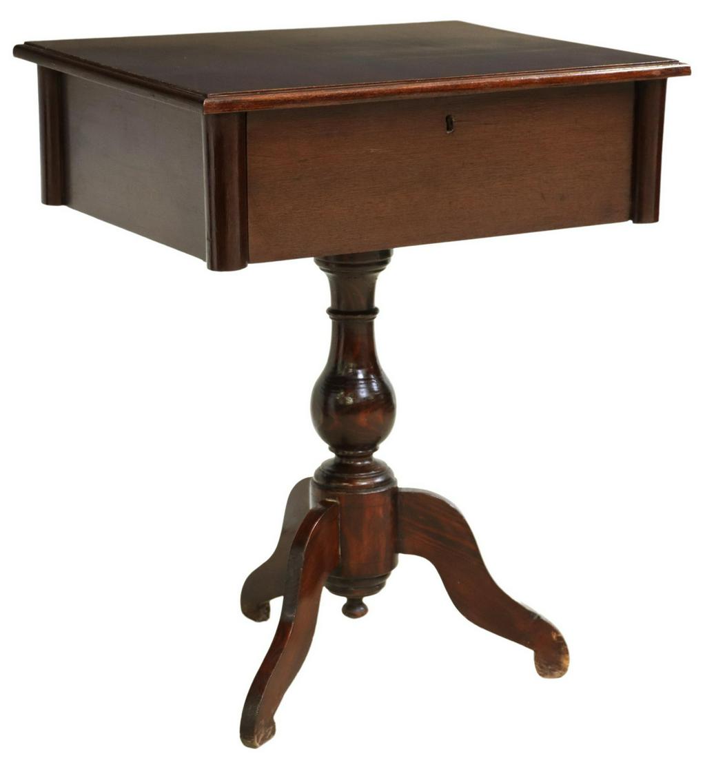 REGENCY STYLE PEDESTAL WORK TABLE (1 of 5)