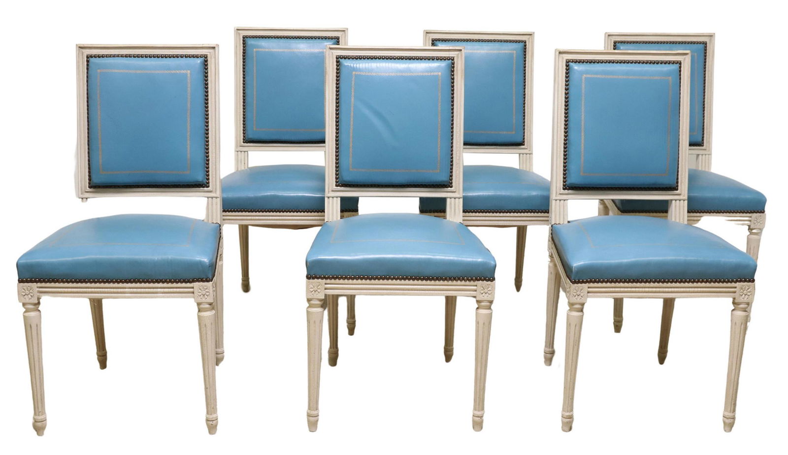 (6) FRENCH LOUIS XVI STYLE PAINTED SIDE CHAIRS (1 of 4)