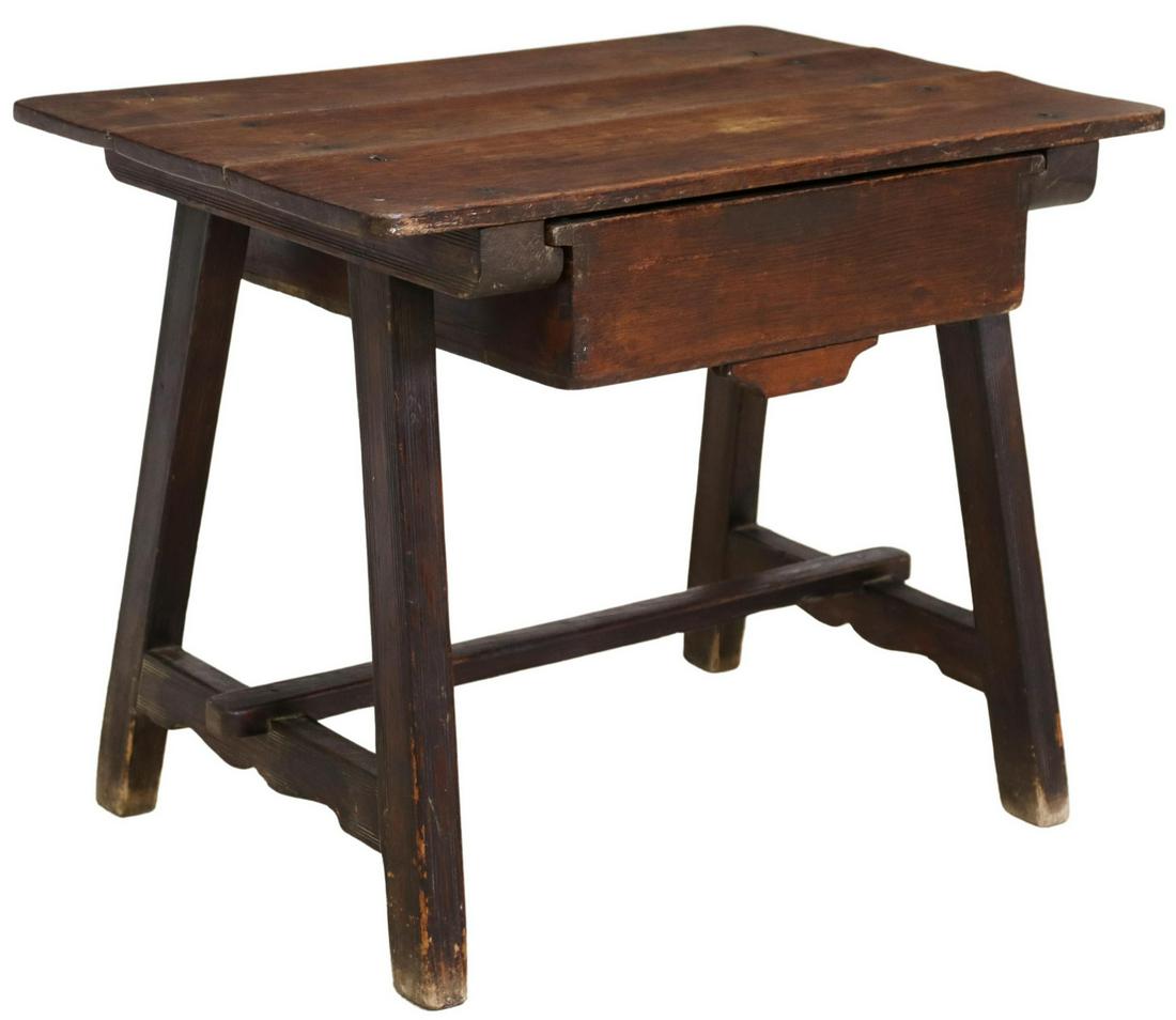 SMALL RUSTIC SPANISH OAK WORK TABLE (1 of 5)