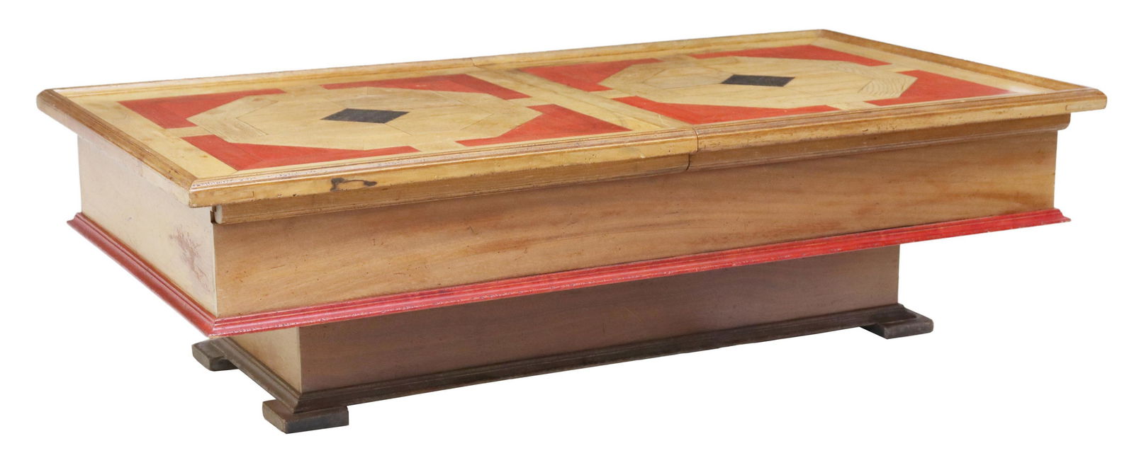 PARQUETRY TOP STORAGE COFFEE TABLE (1 of 6)