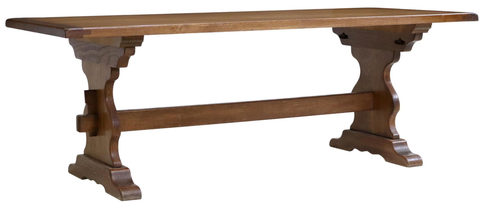FRENCH OAK MONASTERY OR REFECTORY TABLE, 83"L (1 of 4)