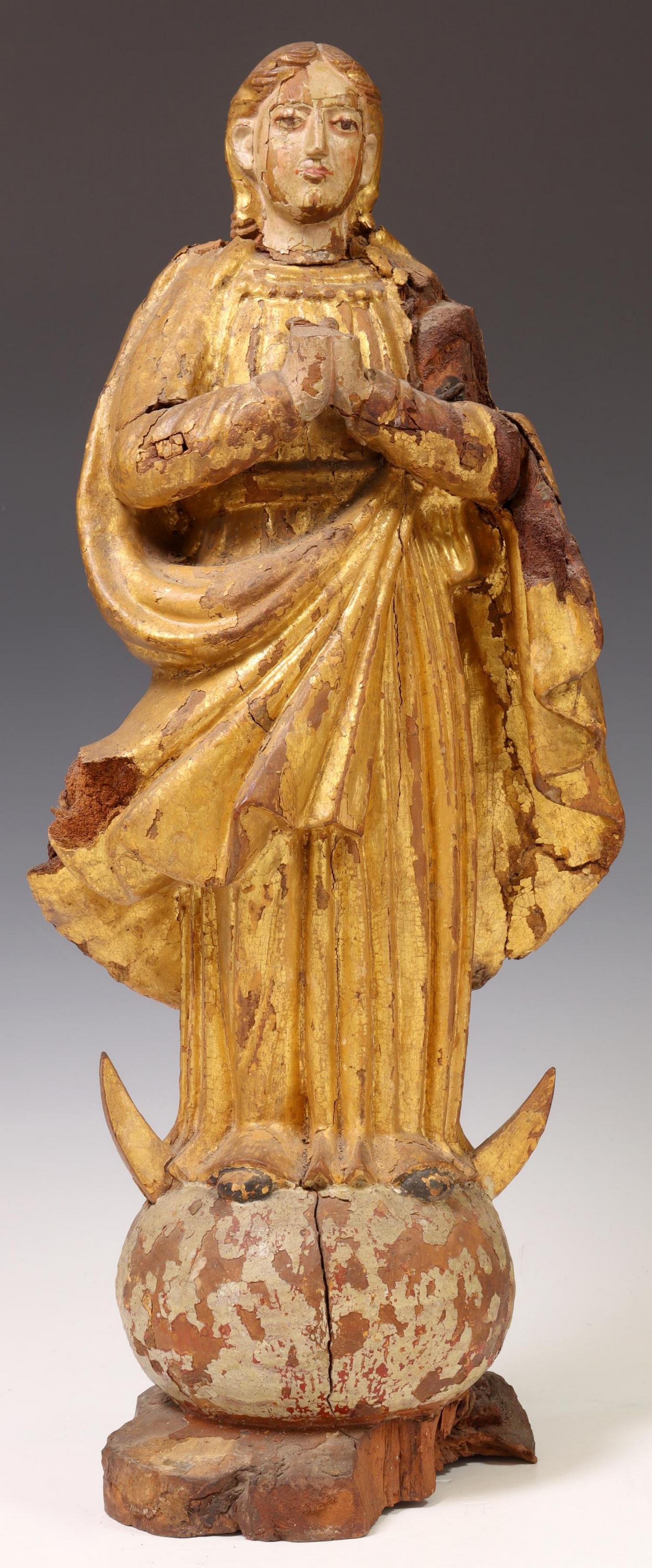 CARVED SANTO MADONNA IMMACULATE CONCEPTION (1 of 5)