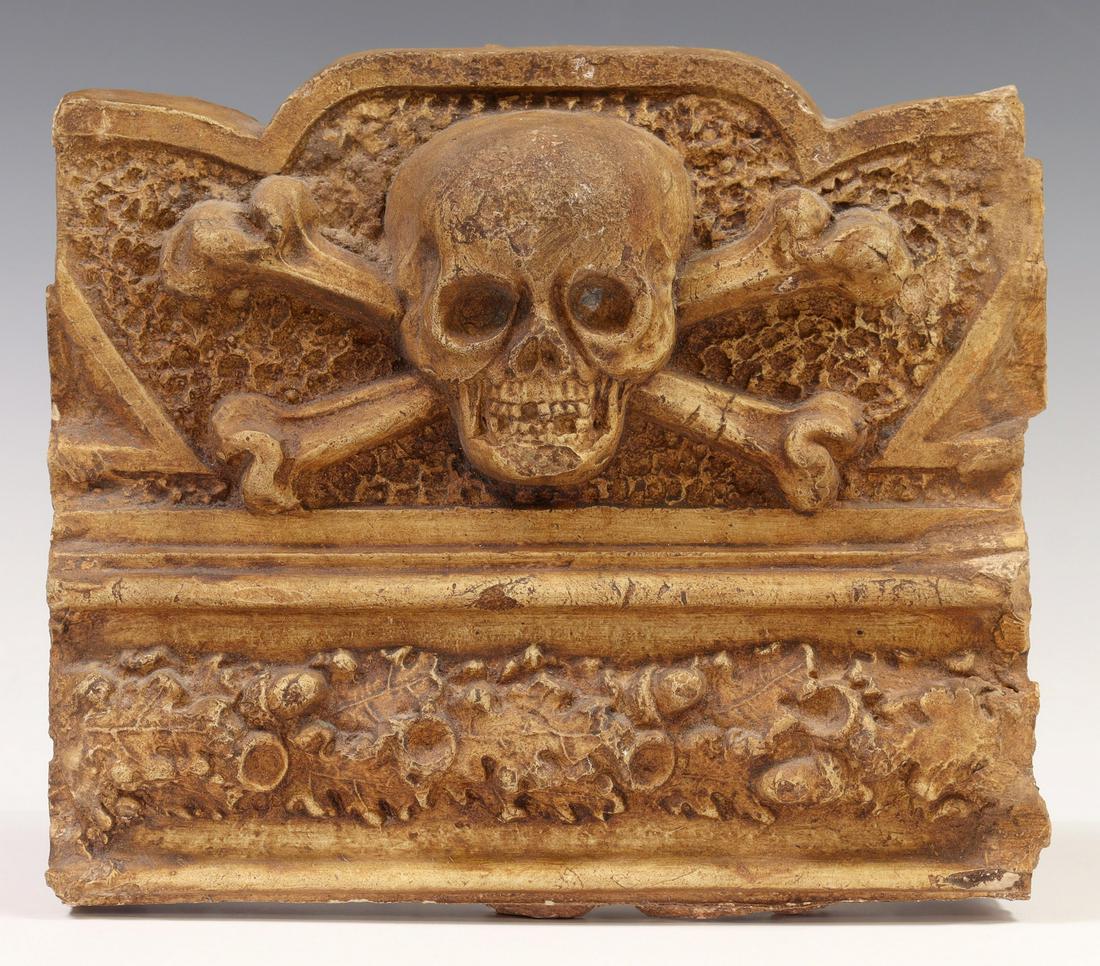 SKULL & CROSSBONES ARCHITECTURAL ELEMENT (1 of 3)