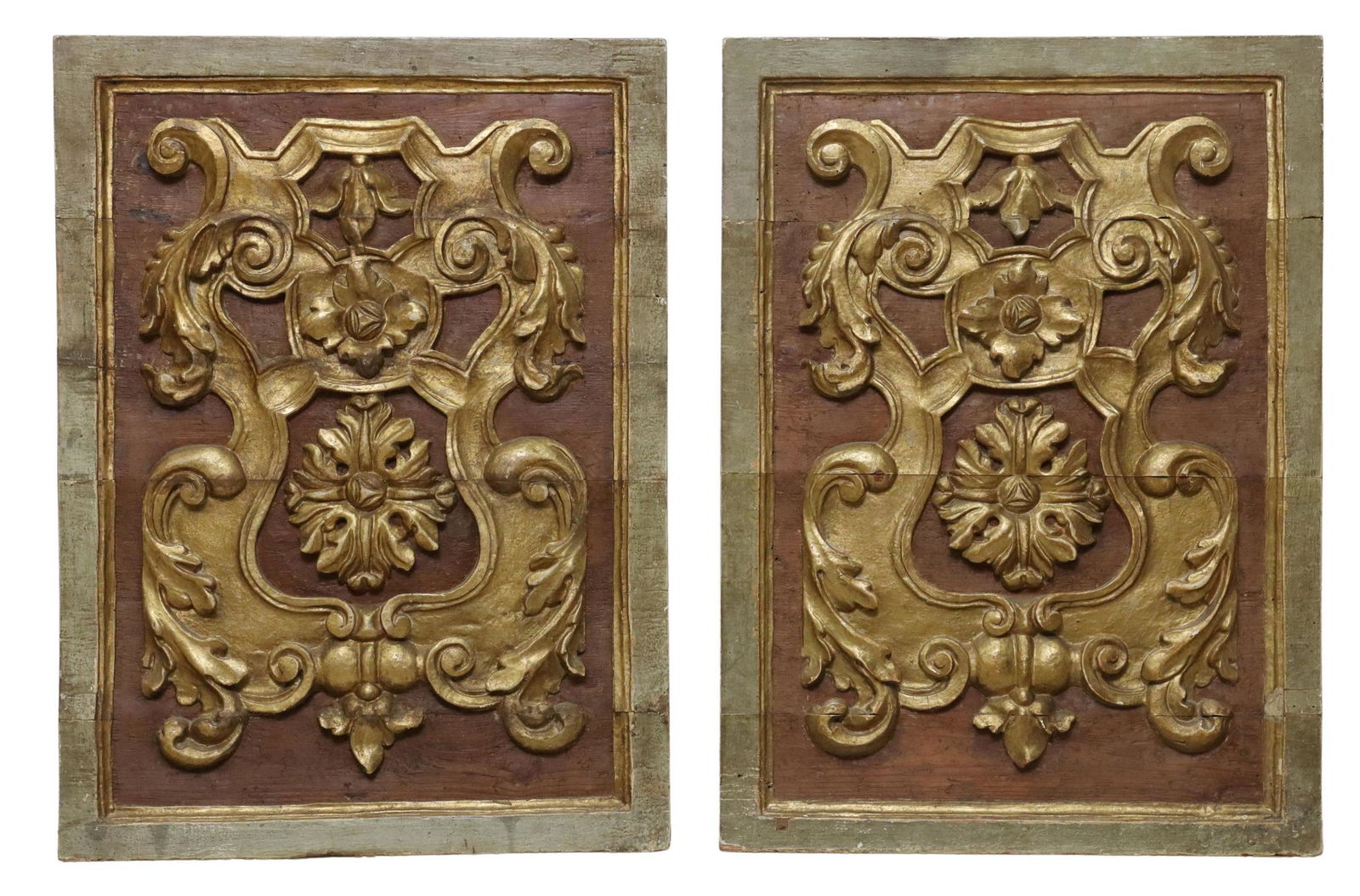 (2) PARCEL GILT ARCHITECTURAL WALL PANELS (1 of 2)